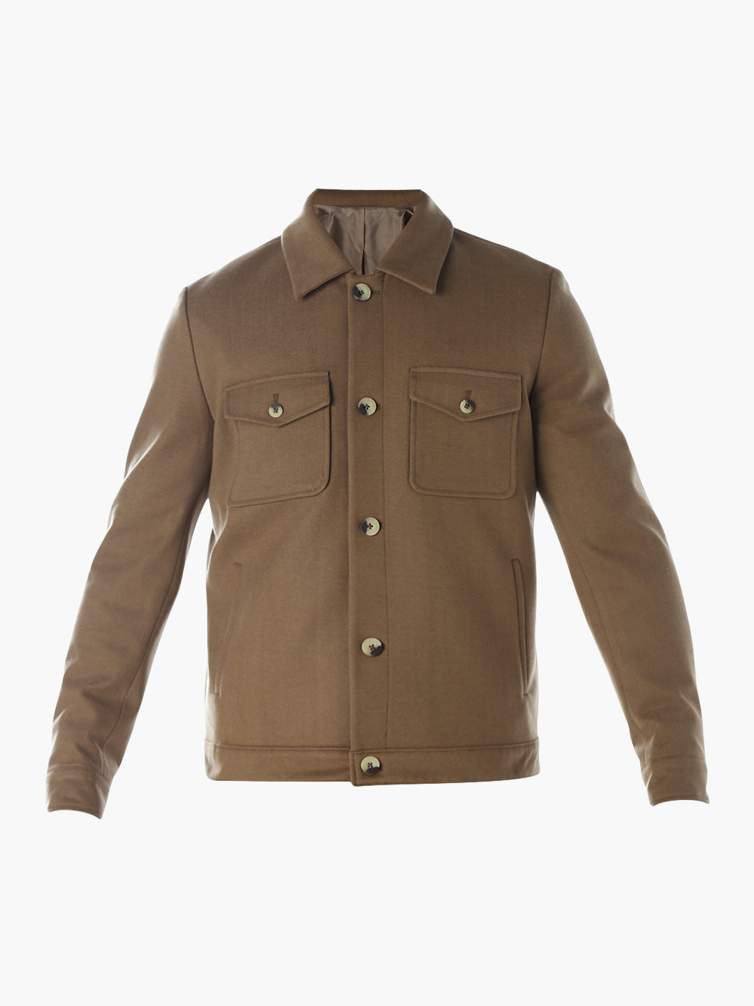 Striped Regular Fit Jacket -  Brown