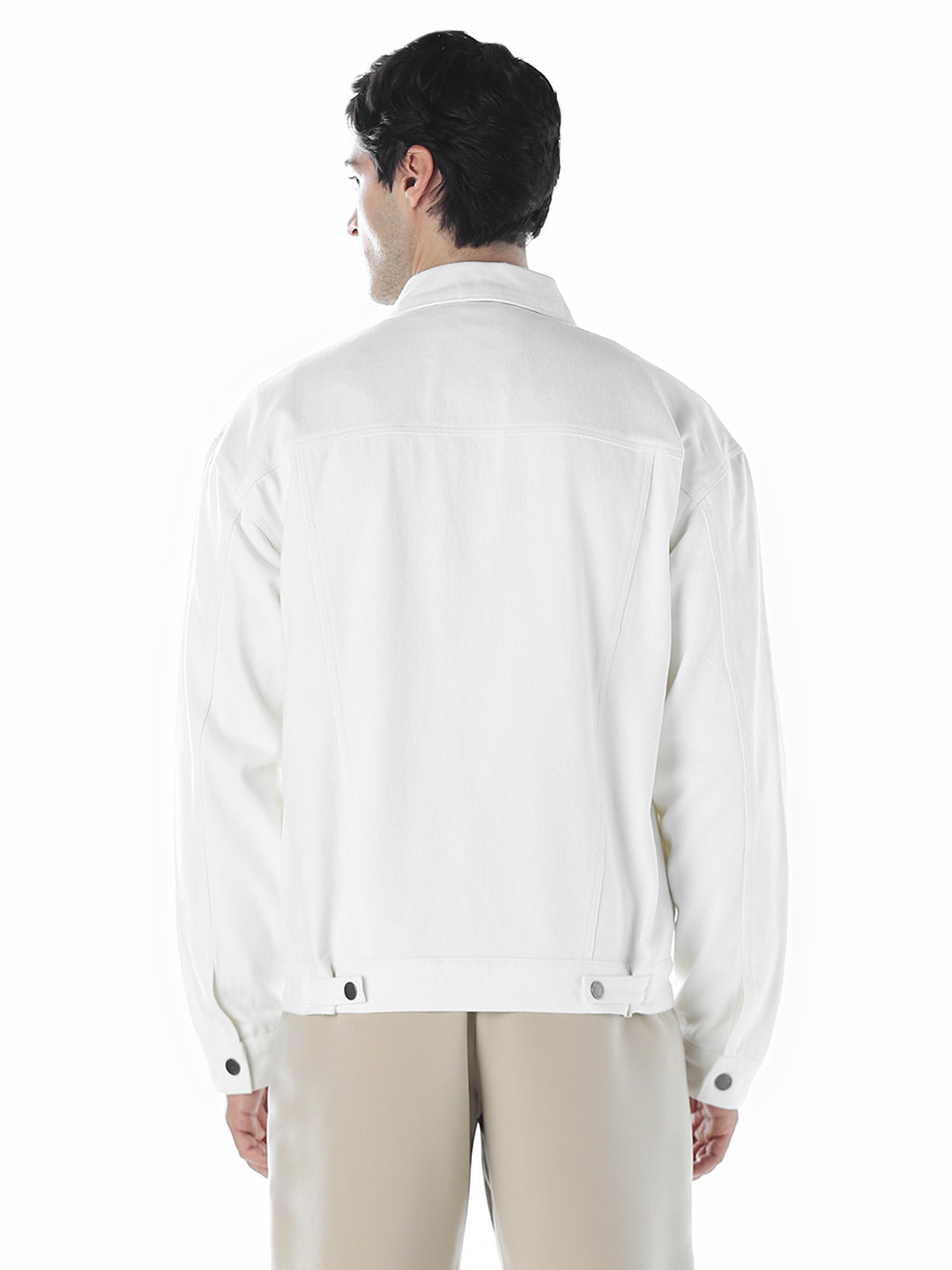 White Regular Fit Jacket