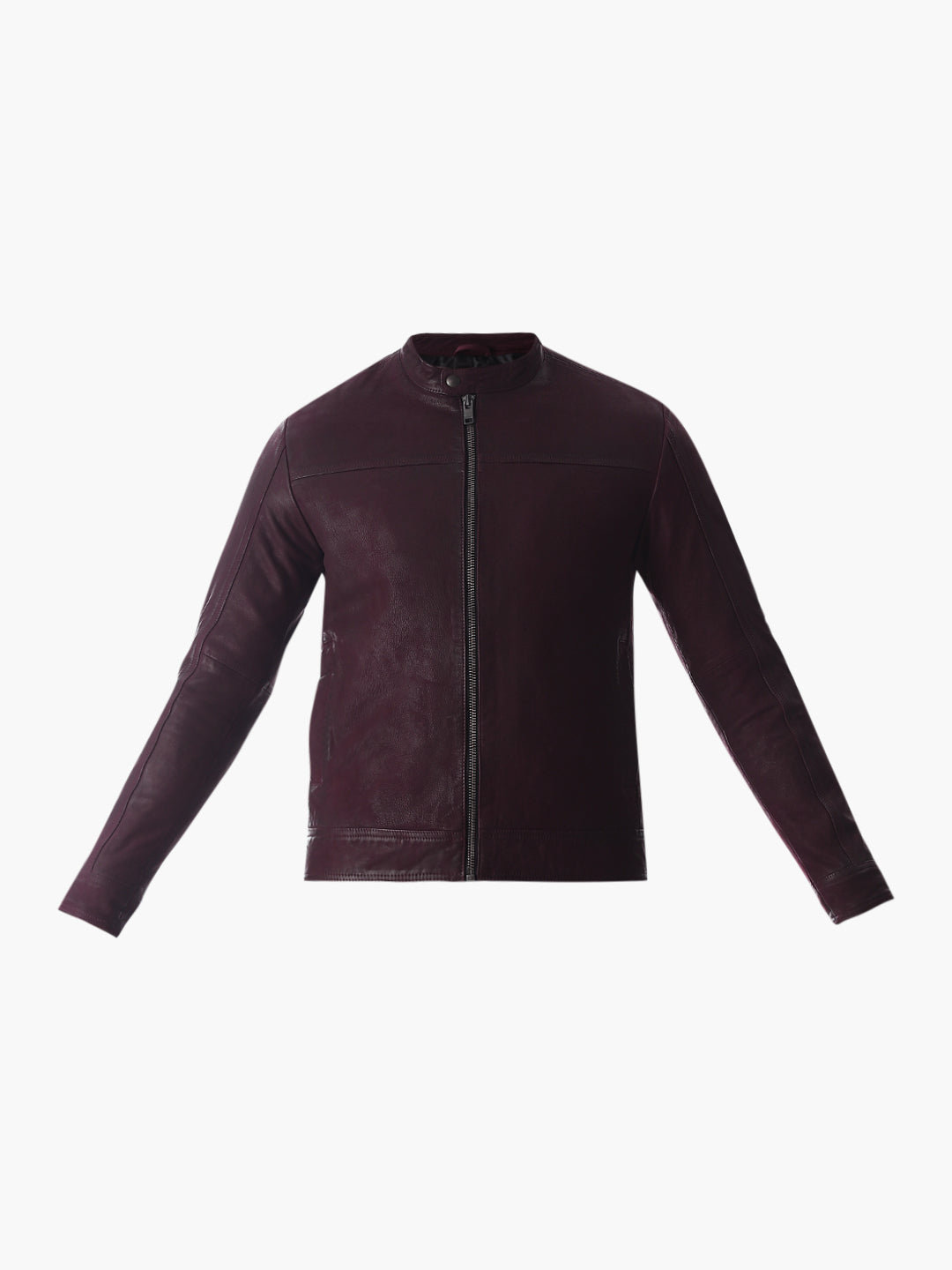 Burgundy Preston Leather Jacket