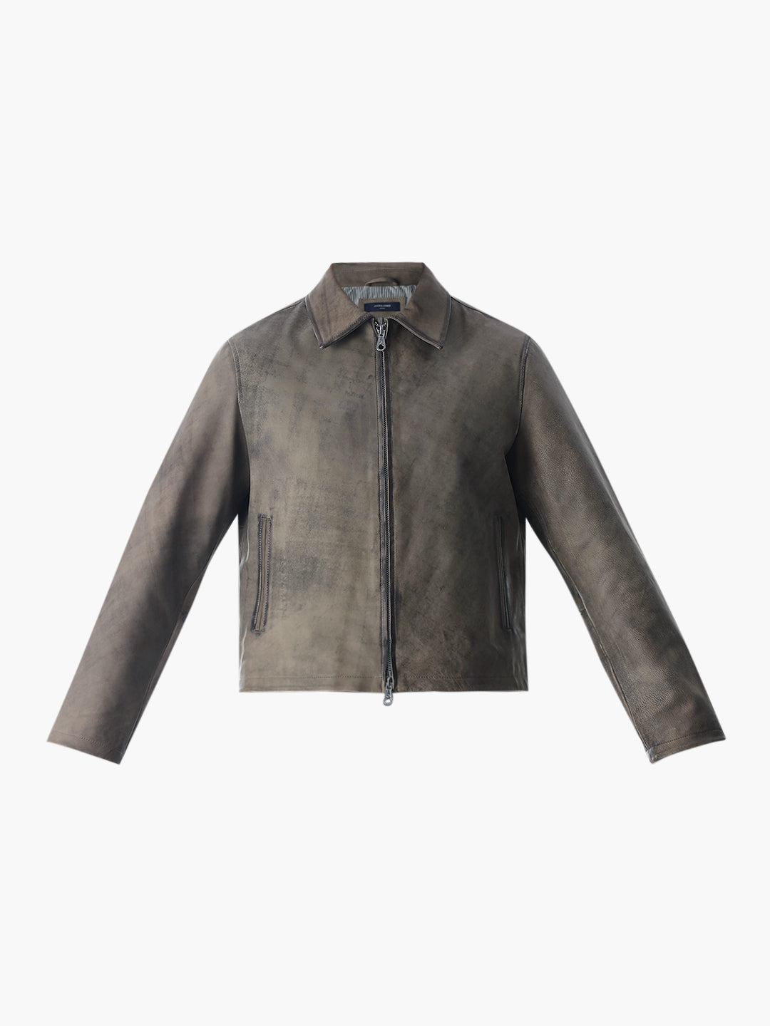 Grey Stanley Leather Jacket