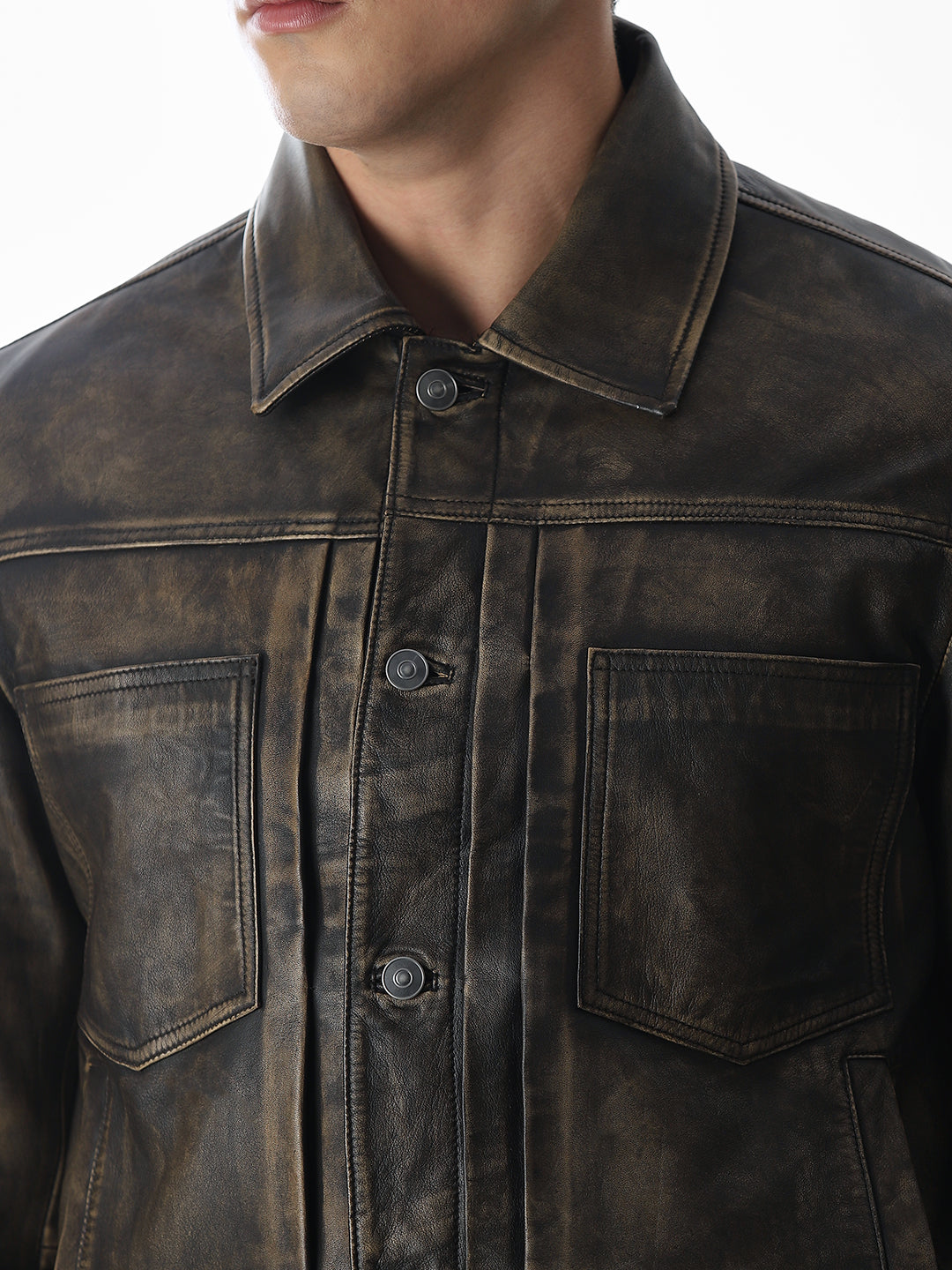 Vintage Wash Premium Leather Jacket