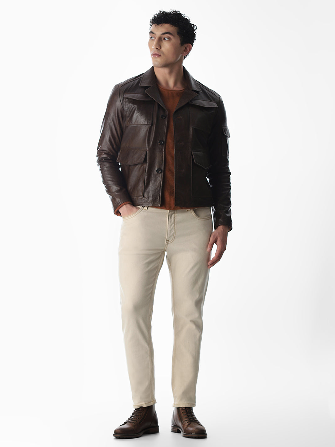 Dark Brown Douglas Leather Jacket