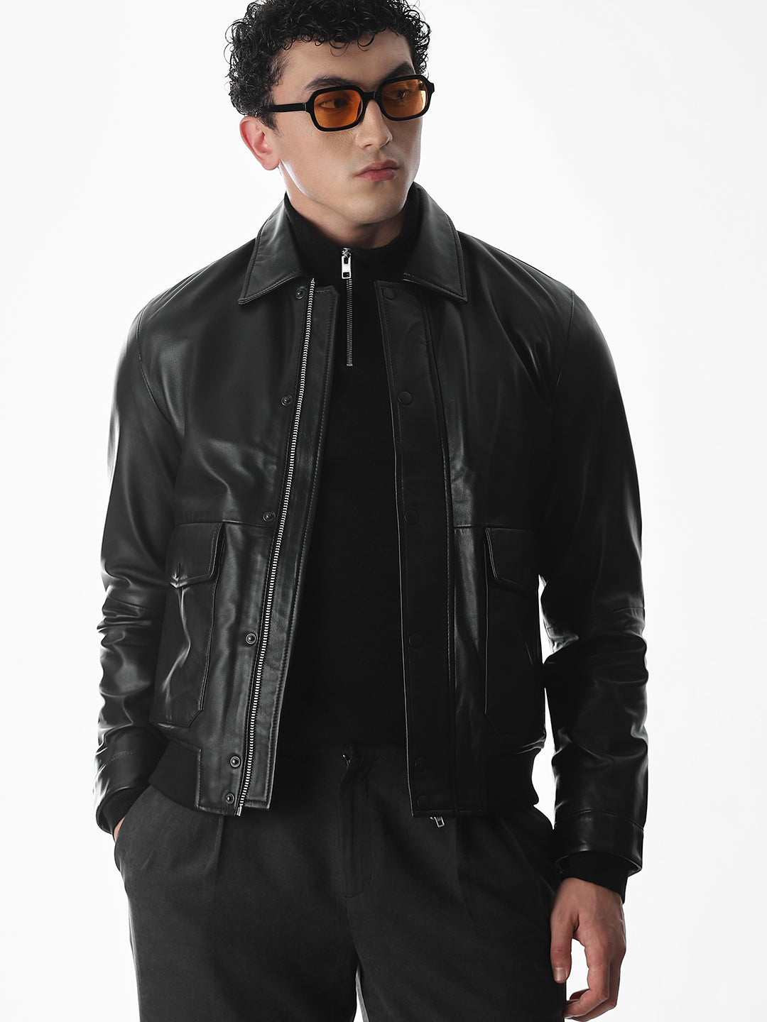 Black Norwich Leather Jacket - XL