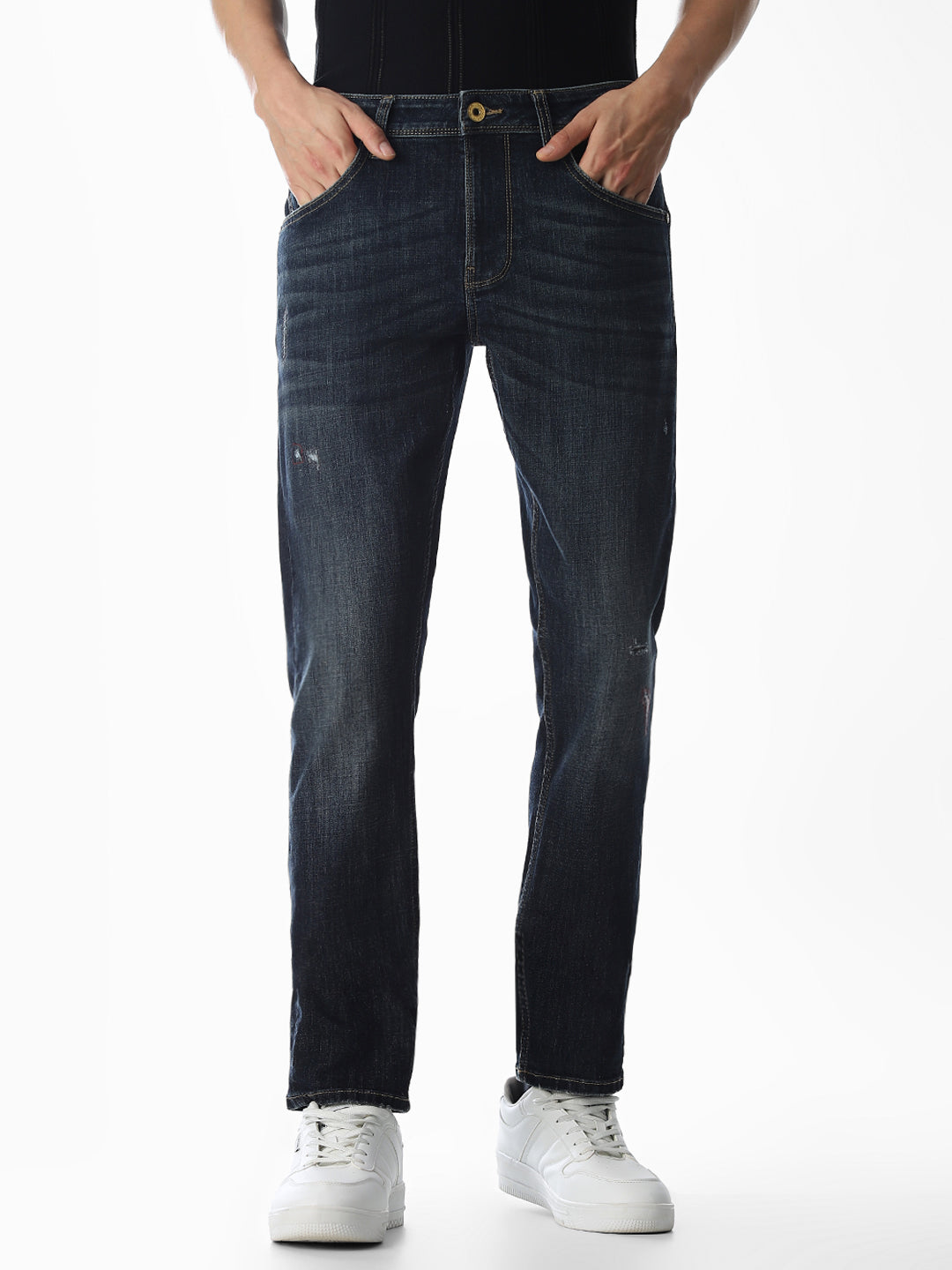 Mildly Distressed Glenn Slim Fit Jeans