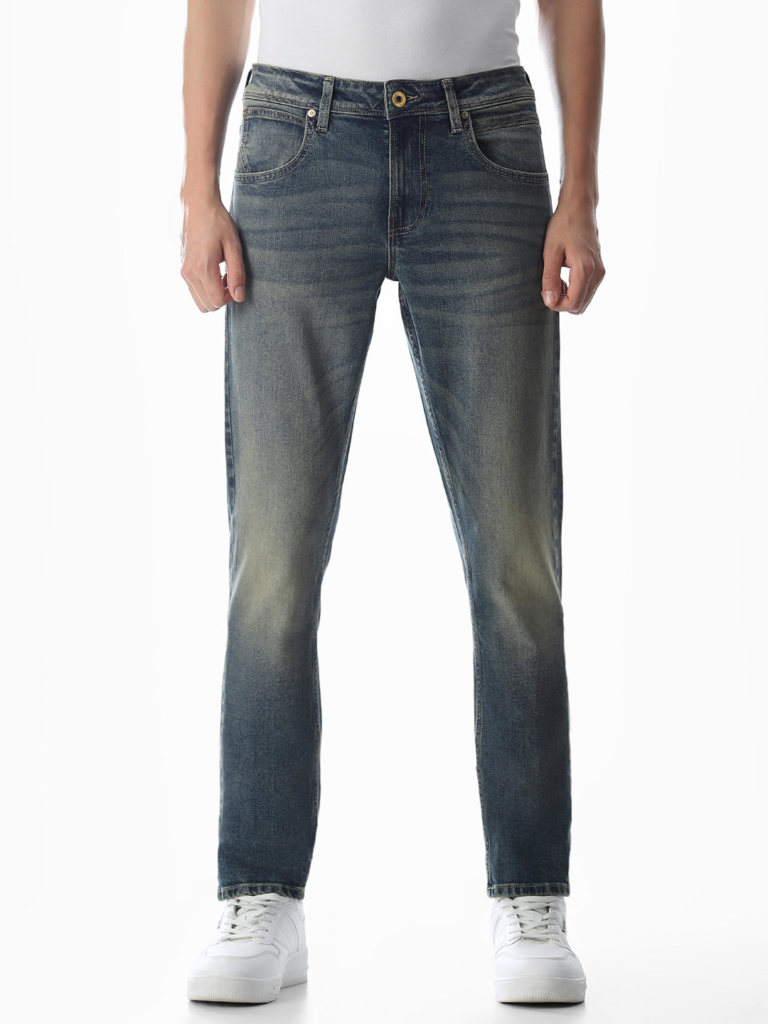 Washed Low Rise Glenn Slim Jeans