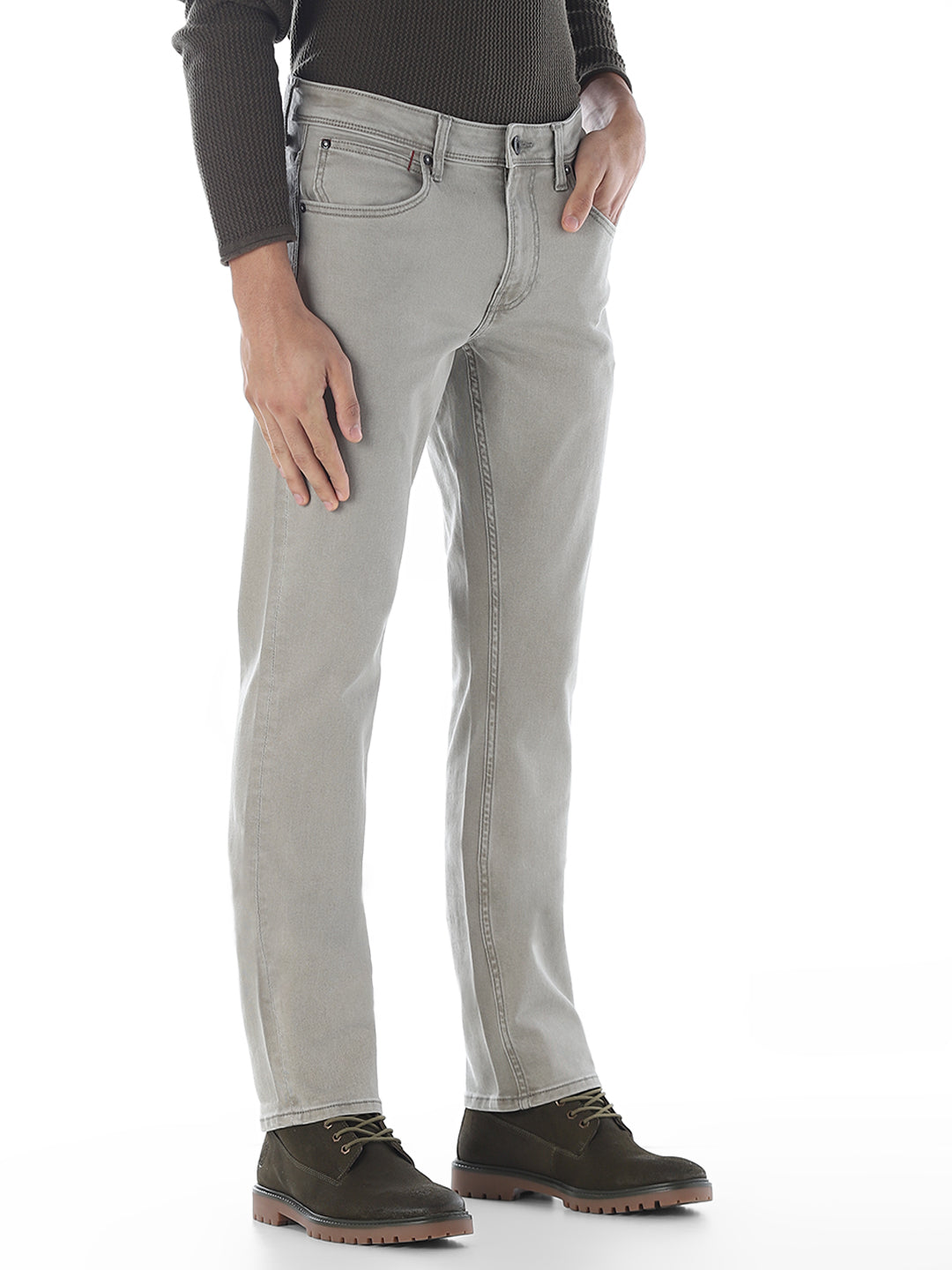 Light Grey Clark Regular Fit Jeans