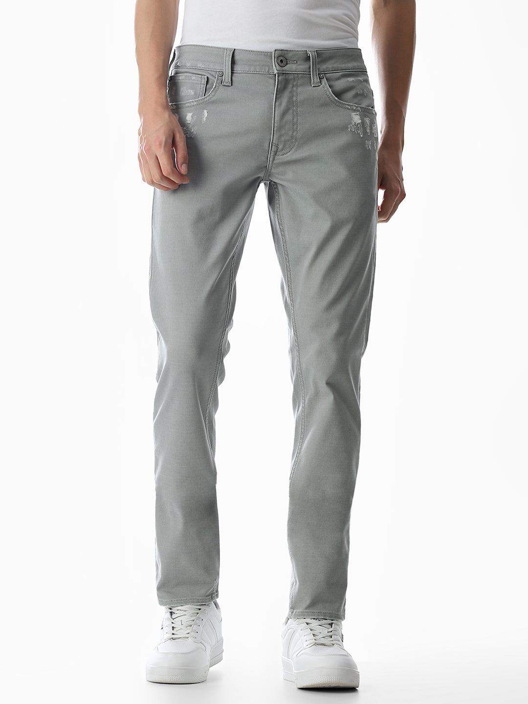 Green Distressed Glenn Slim Fit Jeans - 28/30