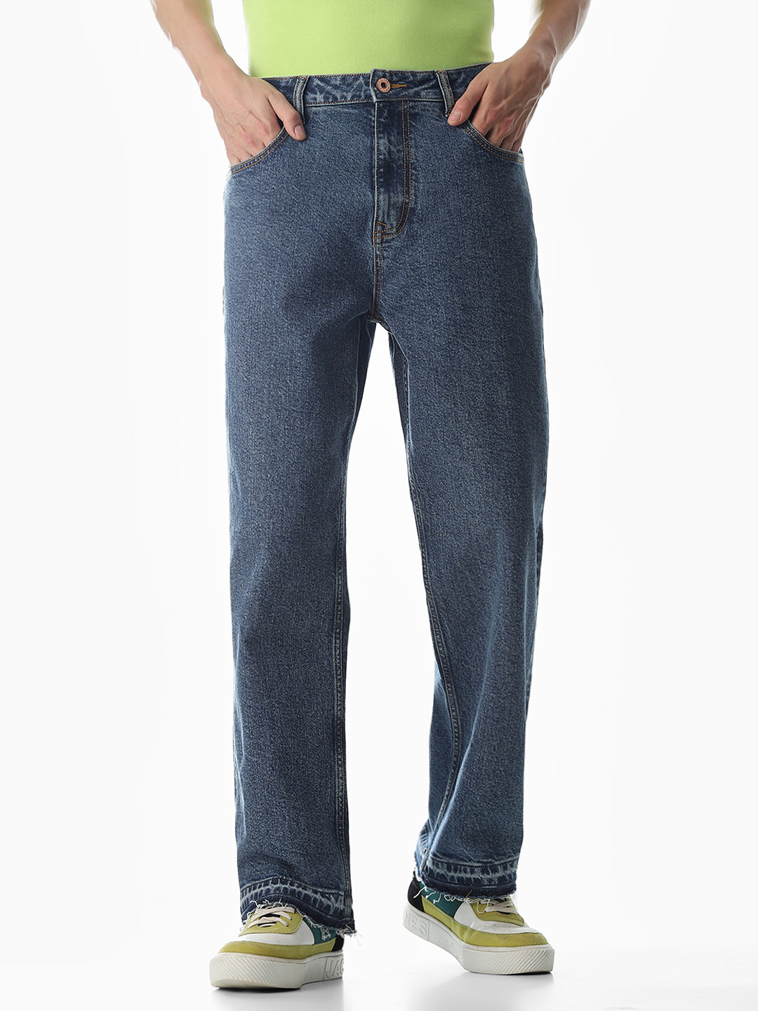Dark Blue High Rise Dario Loose Fit Jeans - 28/30