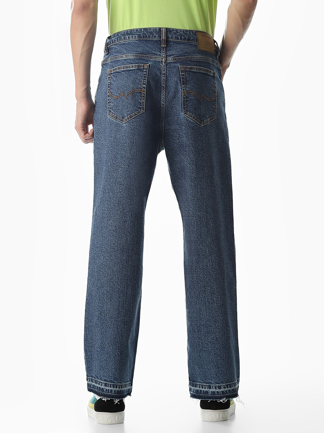Dark Blue High Rise Dario Loose Fit Jeans
