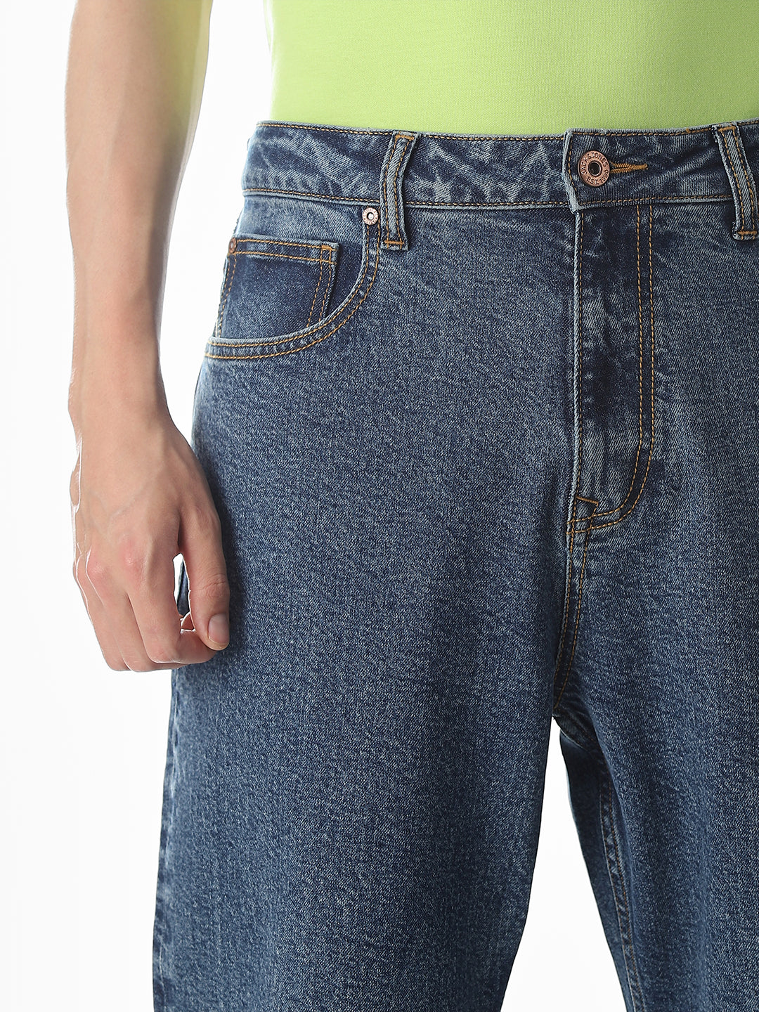 Dark Blue High Rise Dario Loose Fit Jeans
