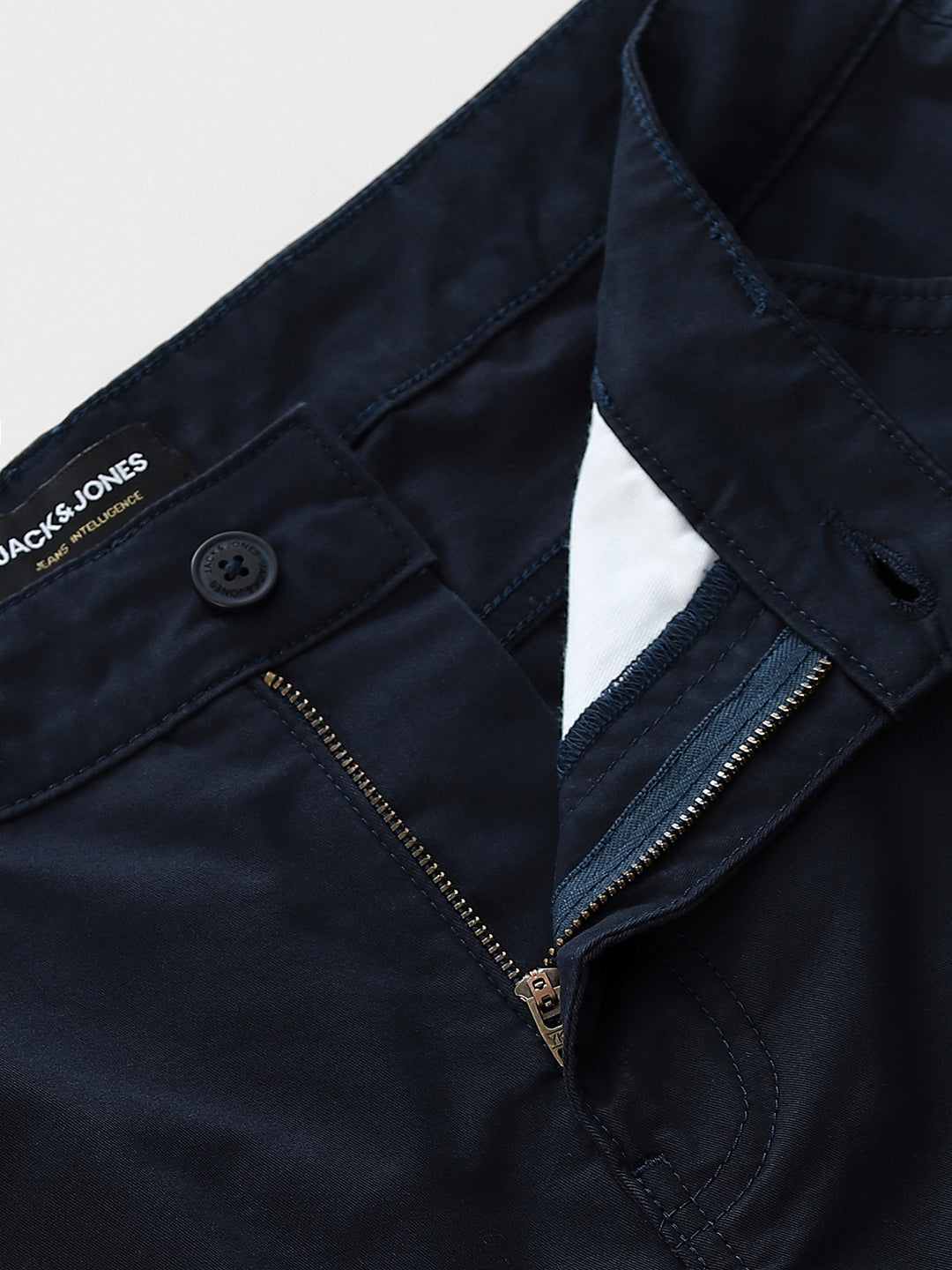 Navy Blue Low Rise Anti Fit Cargos