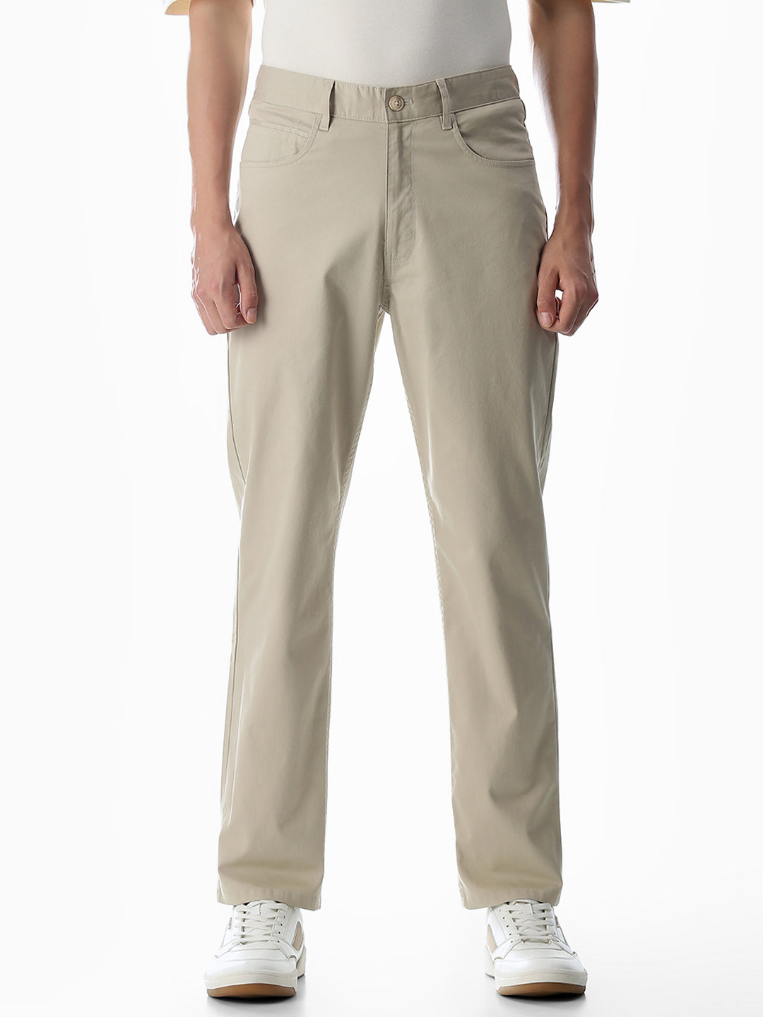 Beige 5 Pocket Chinos