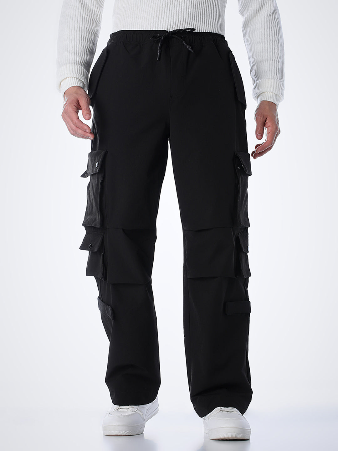 4 Pocket High Rise Cargo Pants - L