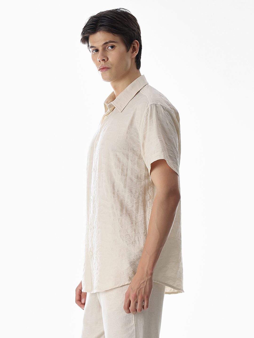 Beige Comfort Fit Shirt