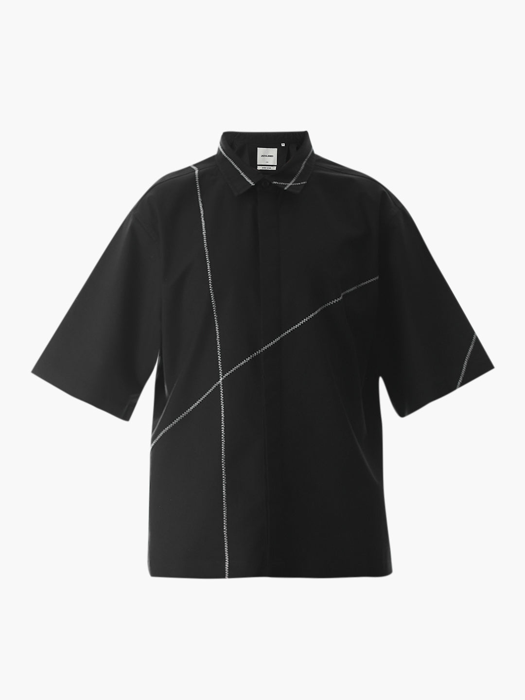 Buy Black Embroidered Oversized Shirt for Mens Online at