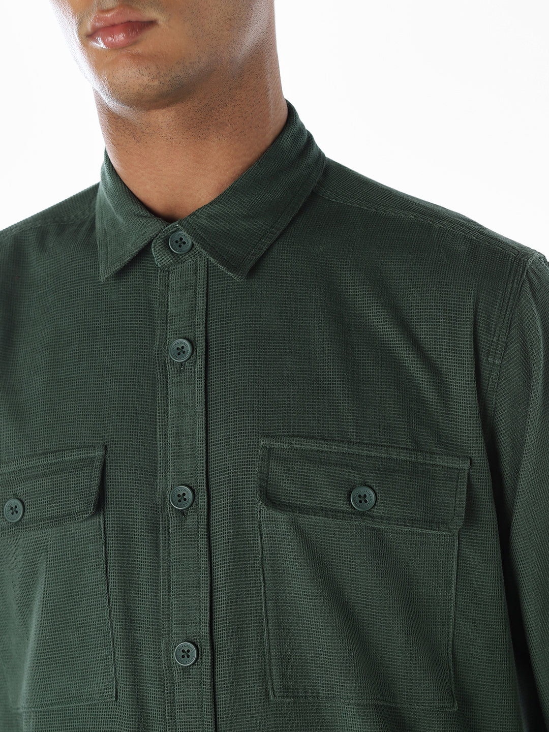 Cotton Regular Fit Shirt - Green