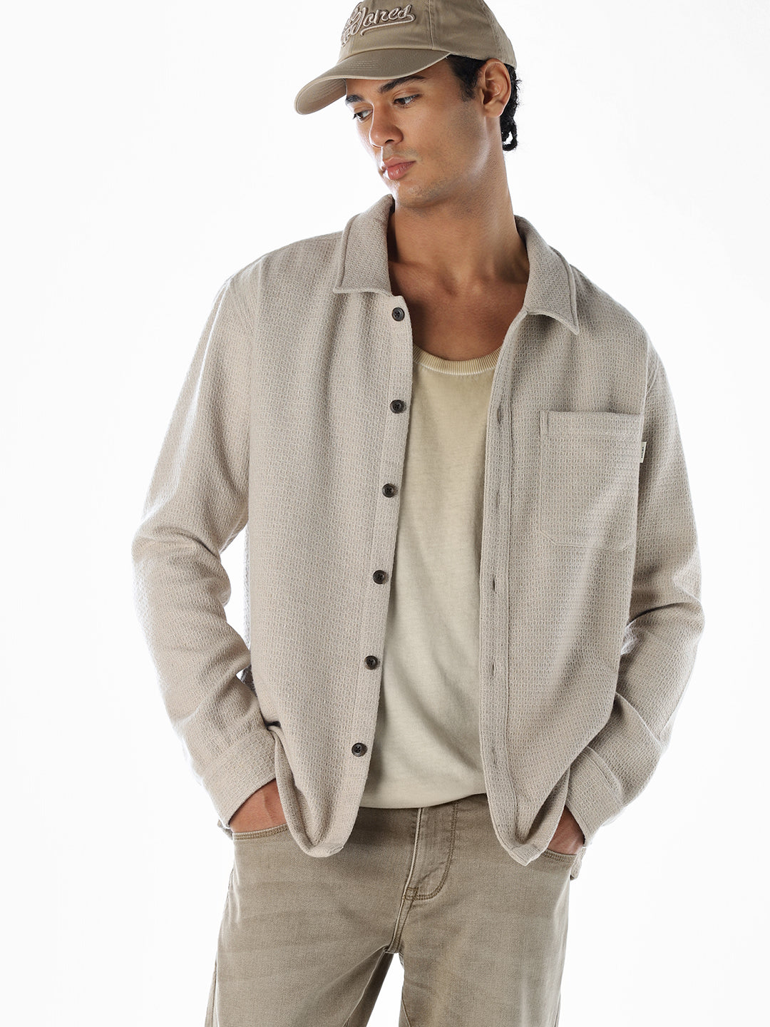 Oversized Cotton Shirt - M
