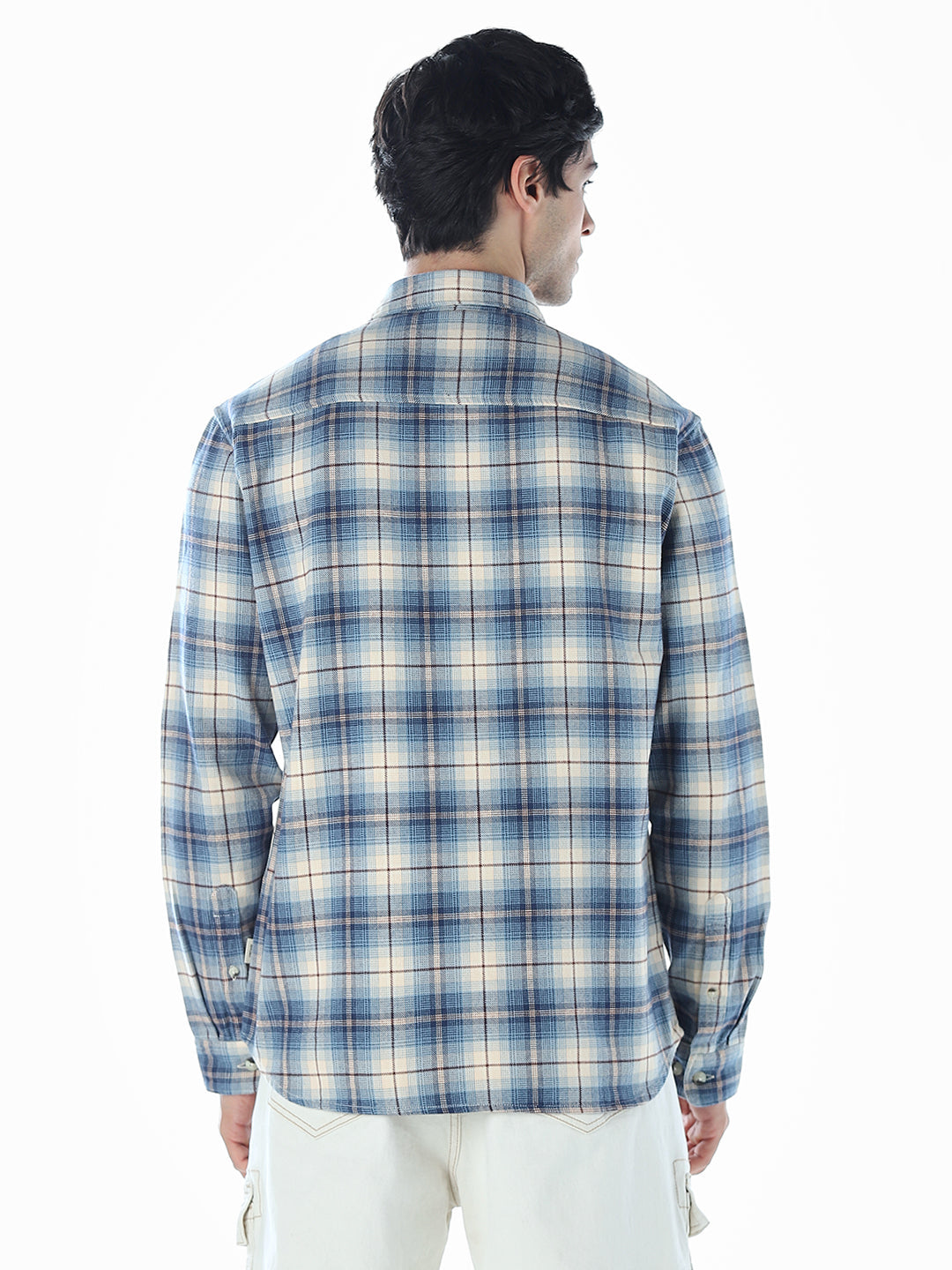 Check Cotton Oversized Shirt