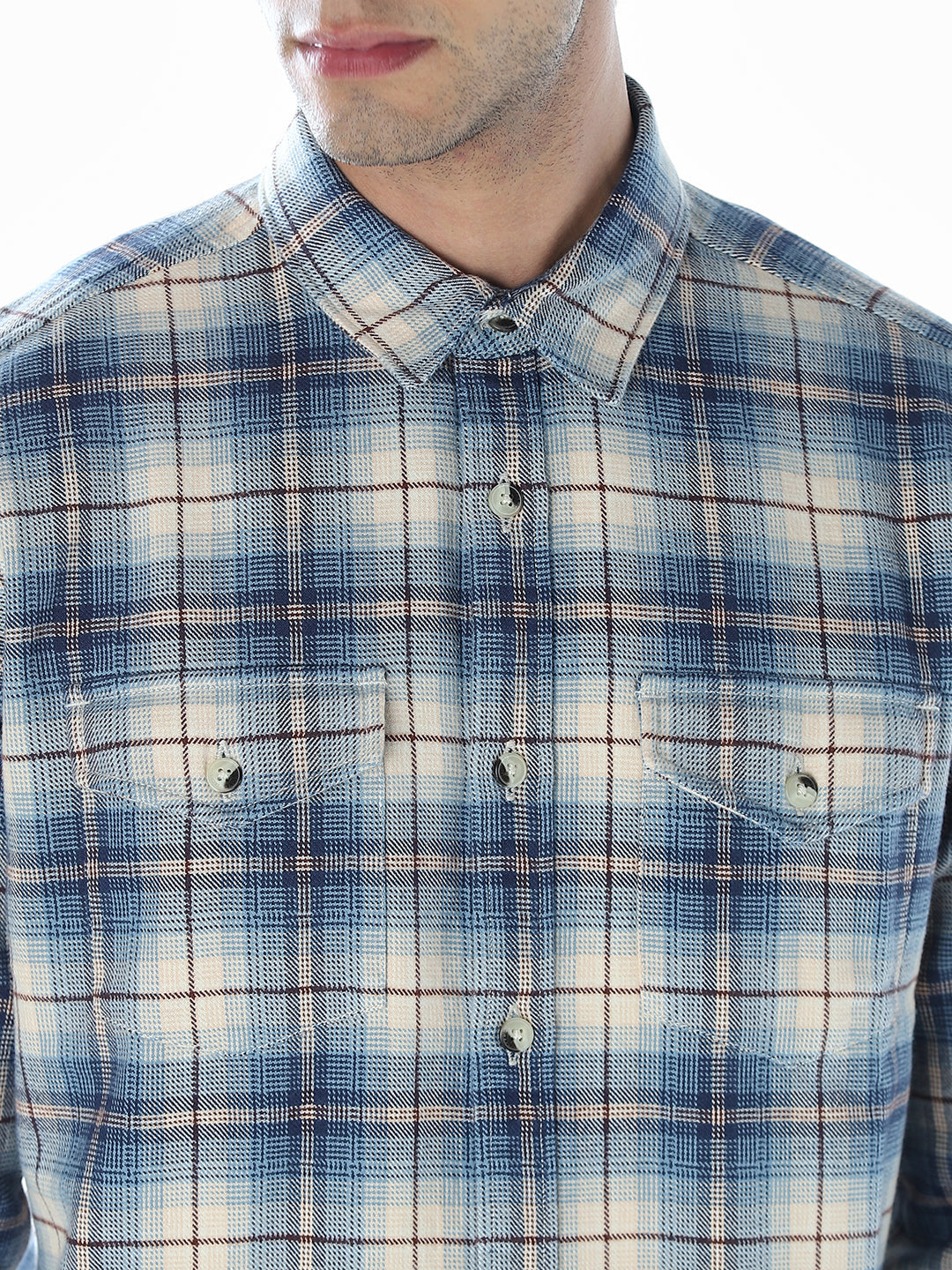 Check Cotton Oversized Shirt