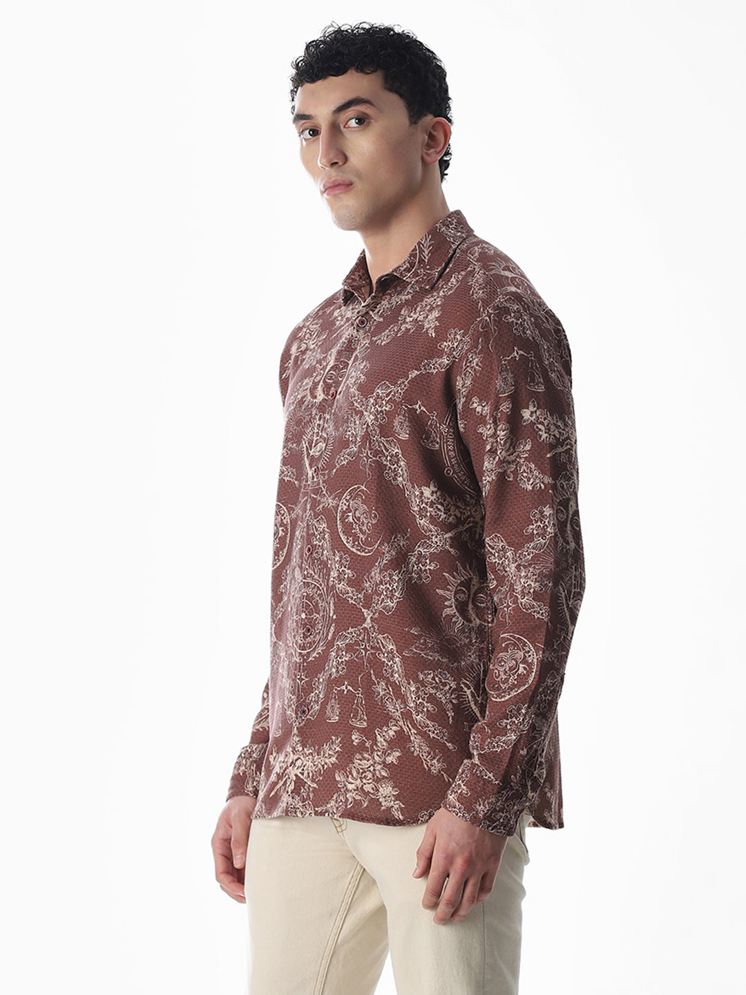 Cosmic Print Cotton Shirt
