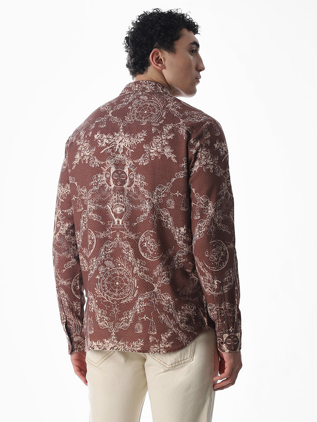 Cosmic Print Cotton Shirt