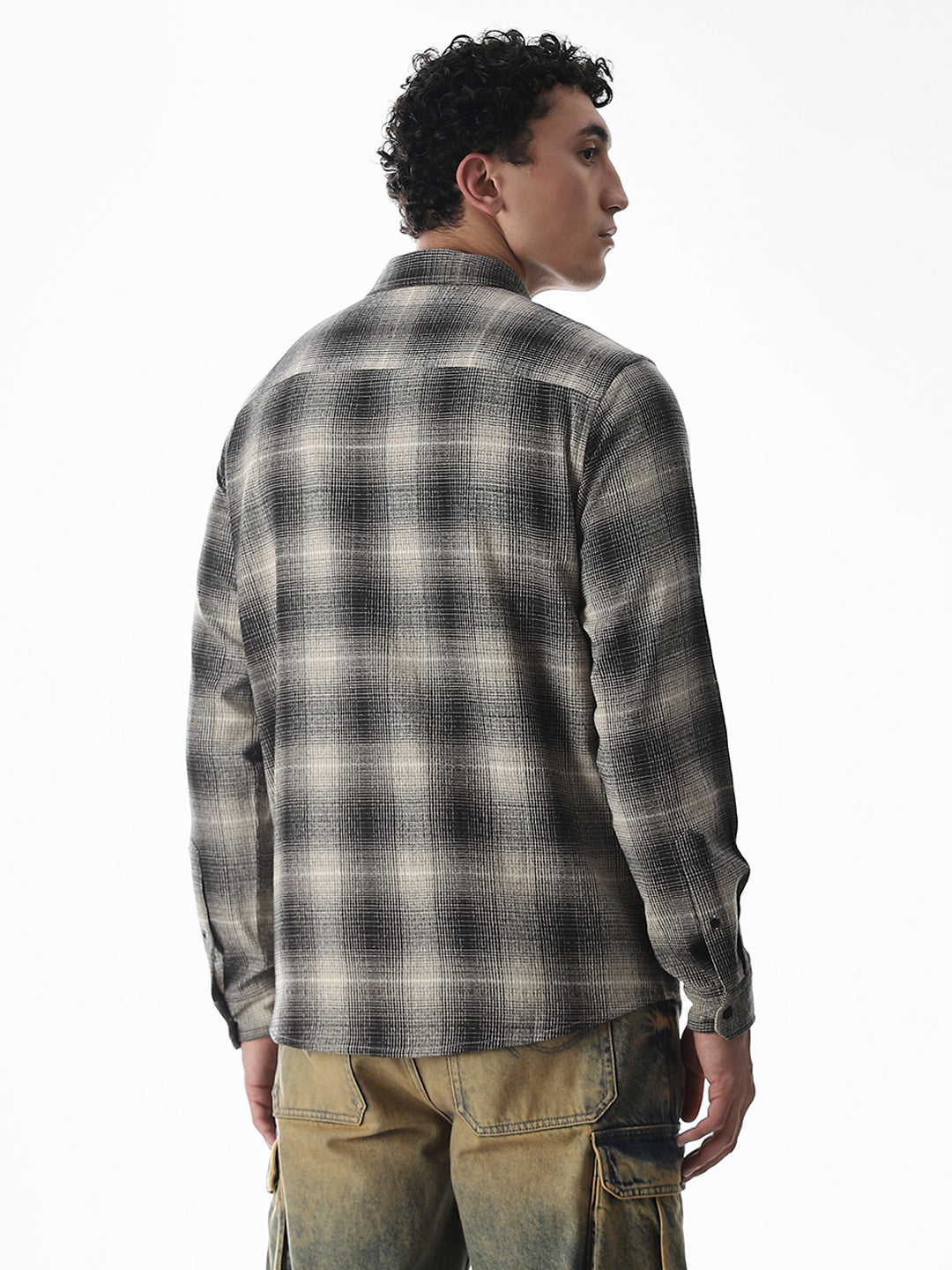 Black Check Cotton Shirt