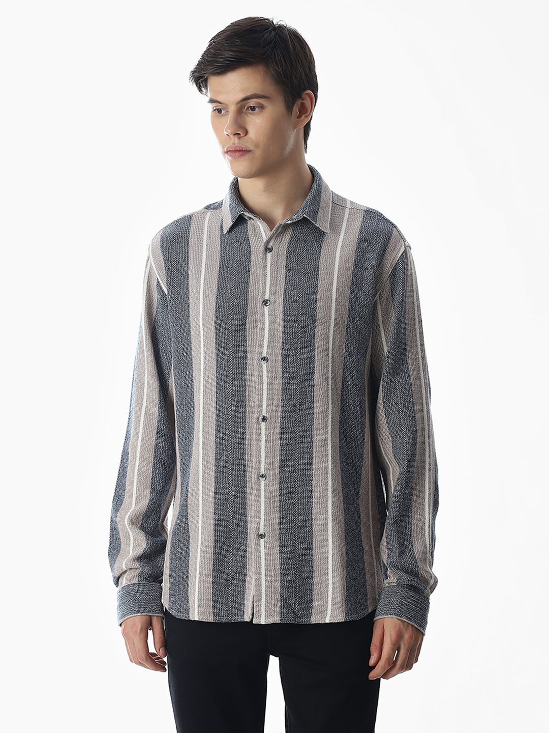 Cotton Striped Regular Fit Shirt