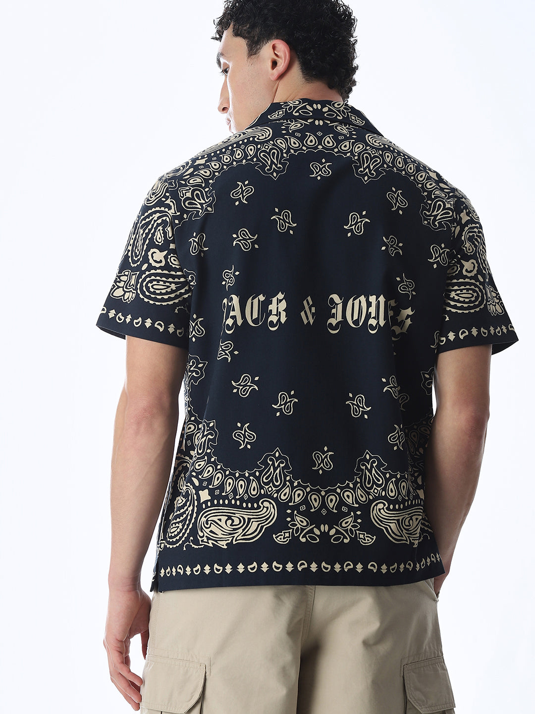Printed Oversized Shirt - M