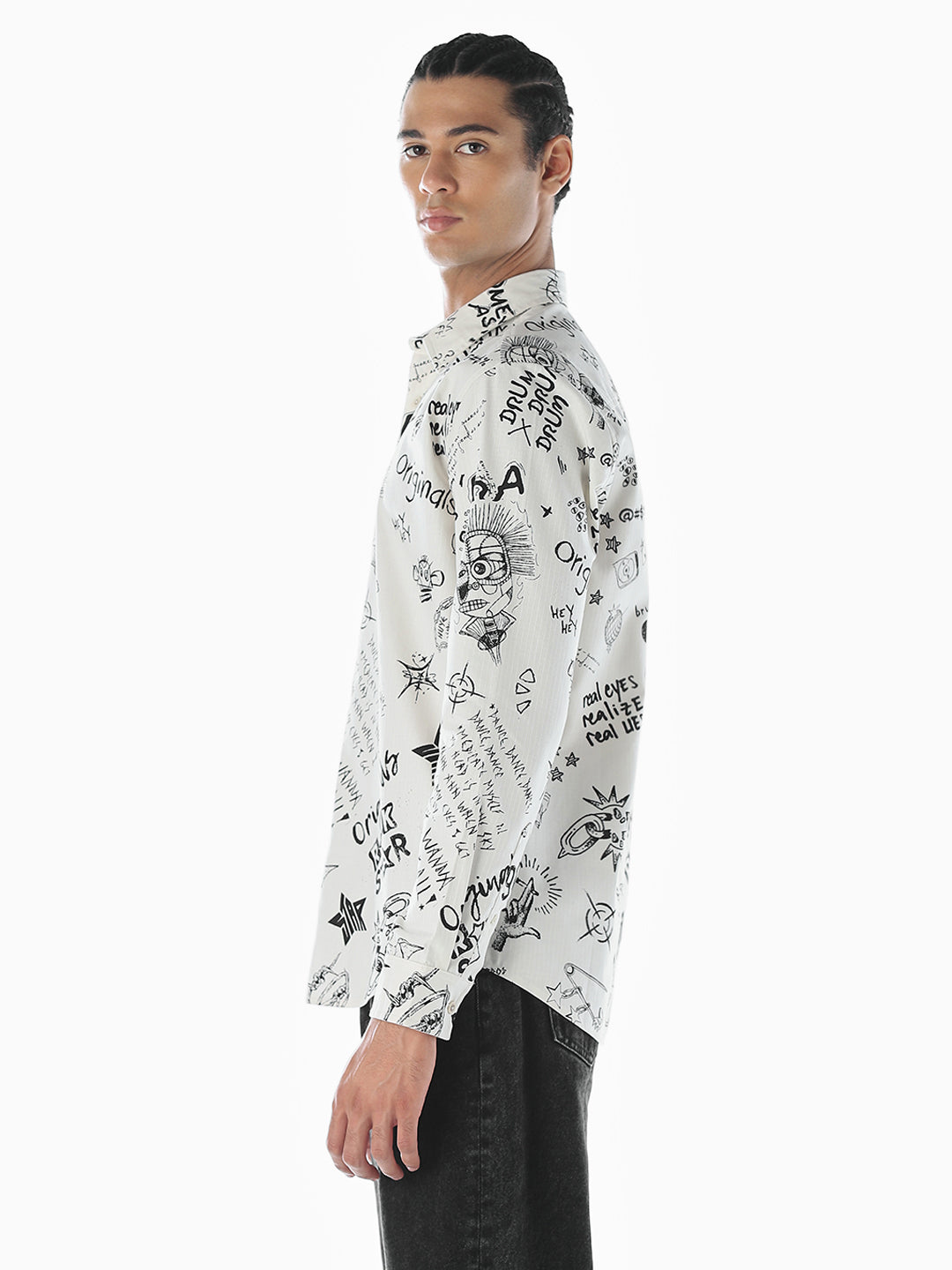 Graphic Print Cotton Shirt