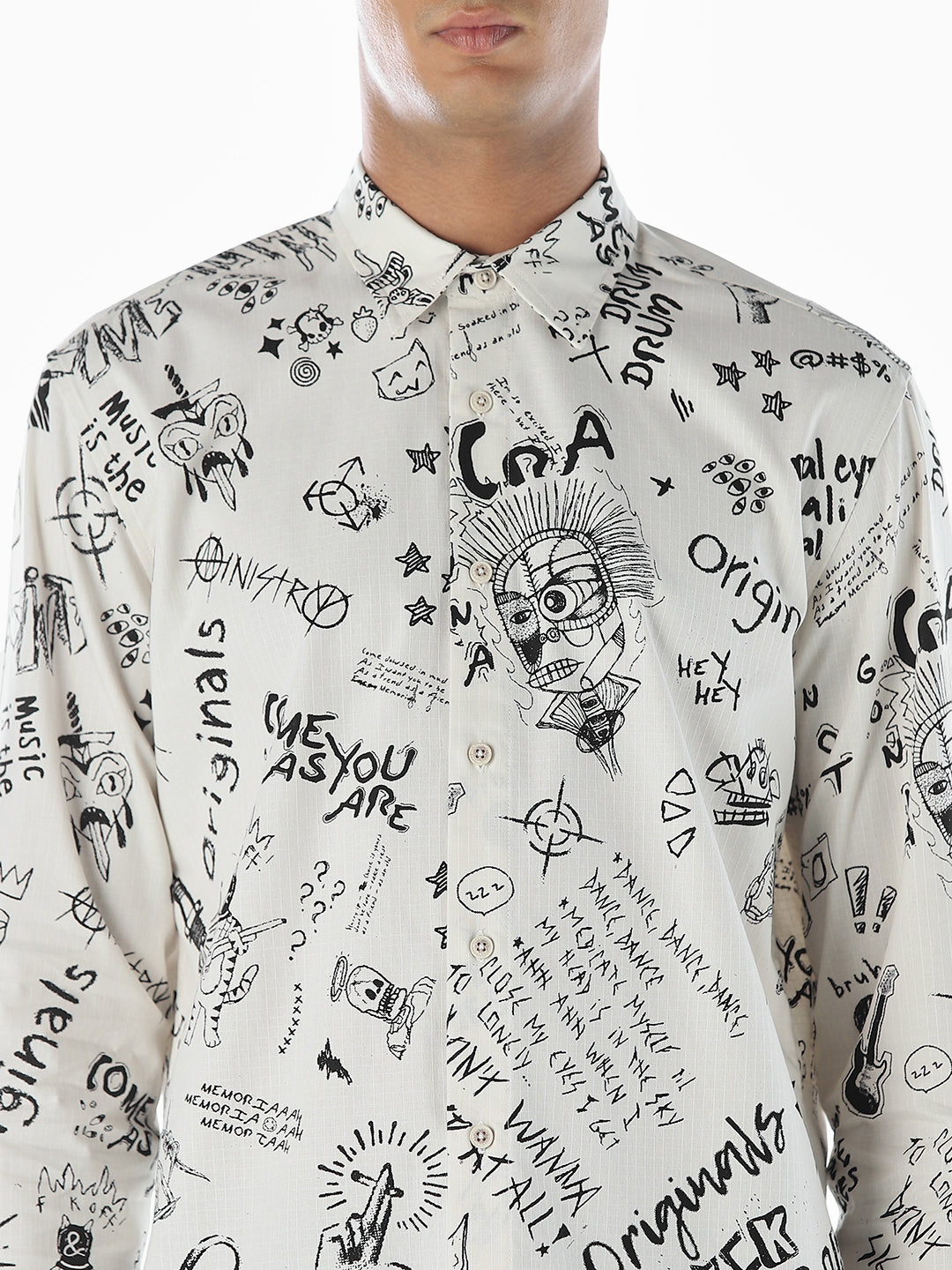 Graphic Print Cotton Shirt