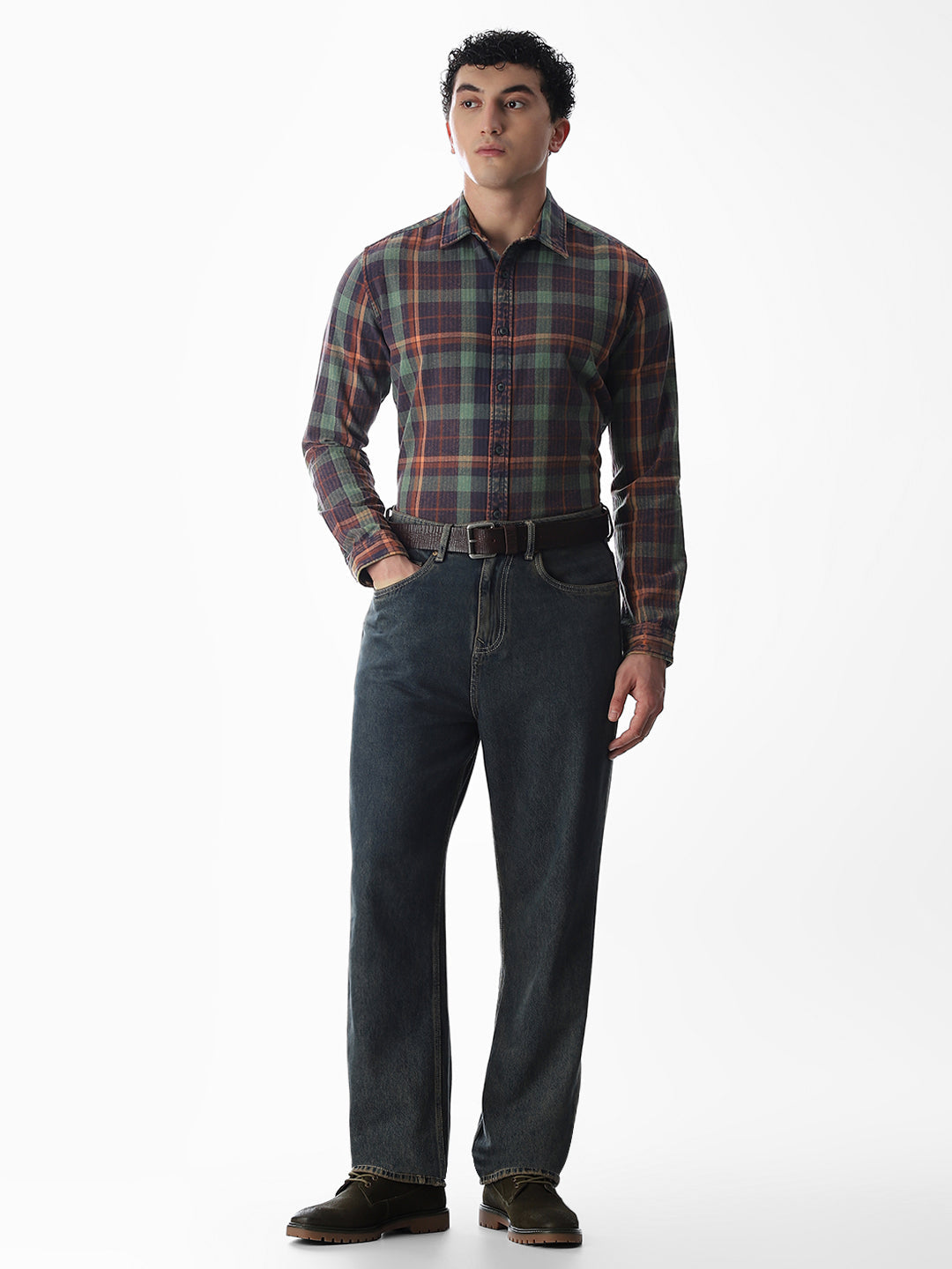 Multi-Colour Check Cotton Shirt