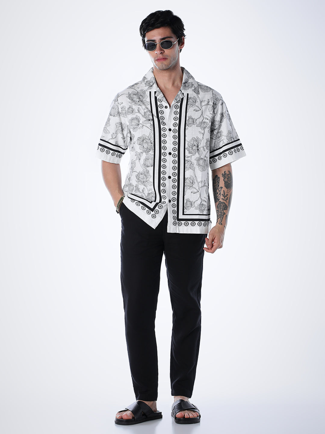 Floral Cotton Oversized Shirt