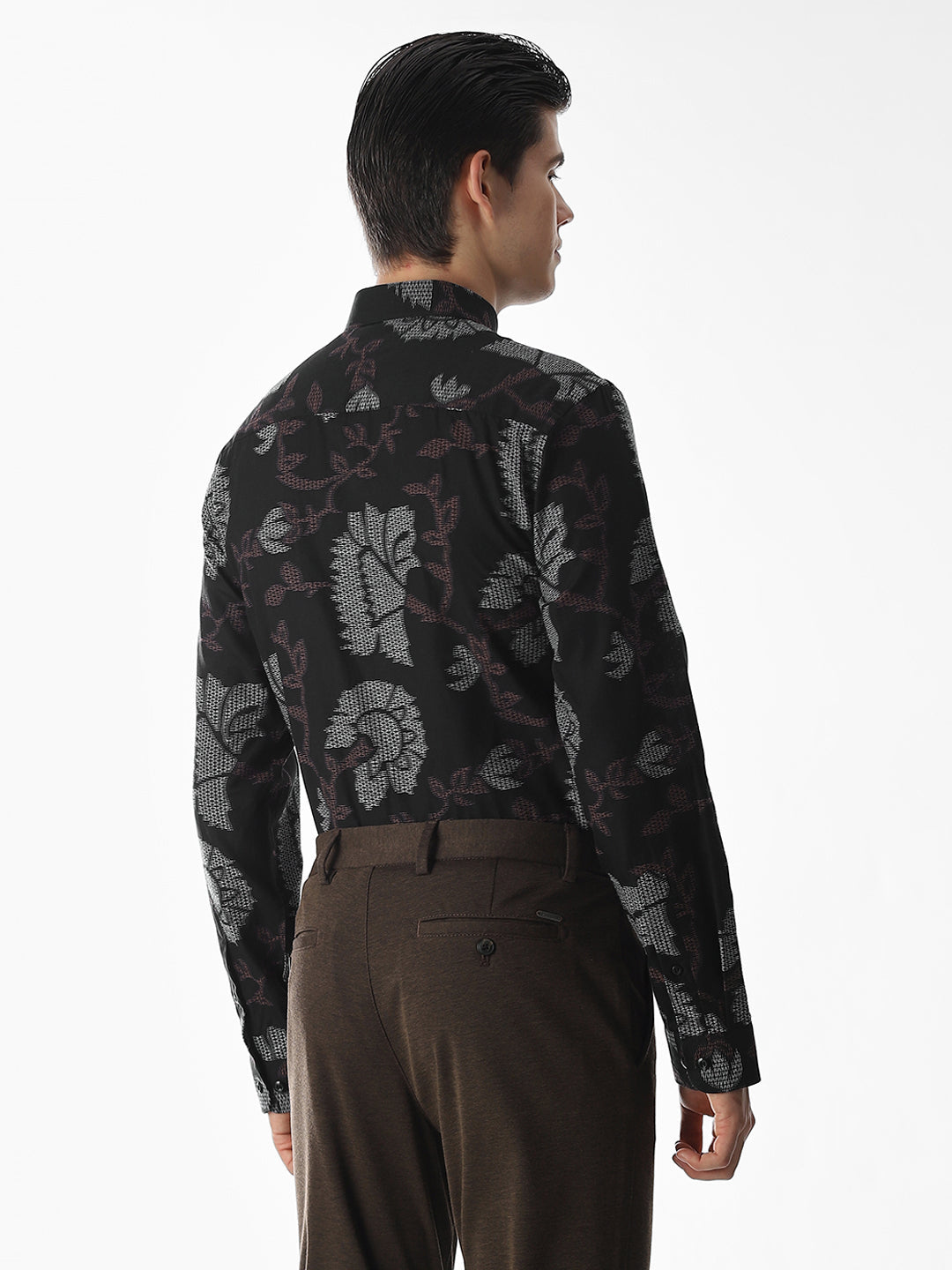 Black Jacquard Cotton Shirt