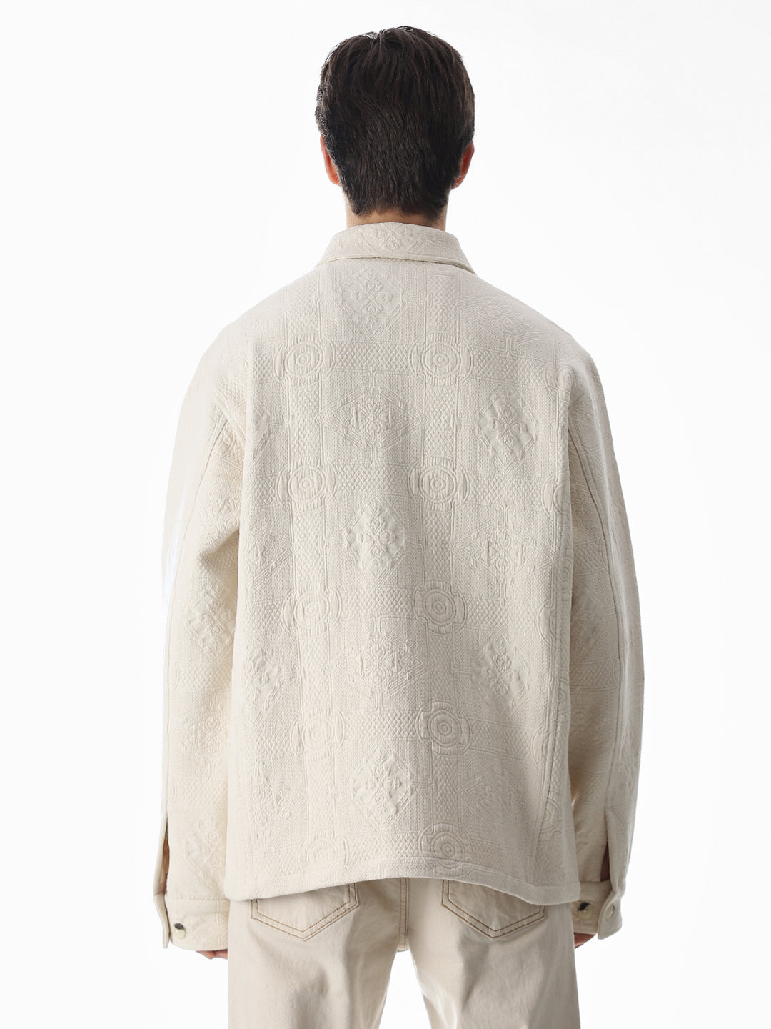 Off-White Cotton Front-open Overshirt
