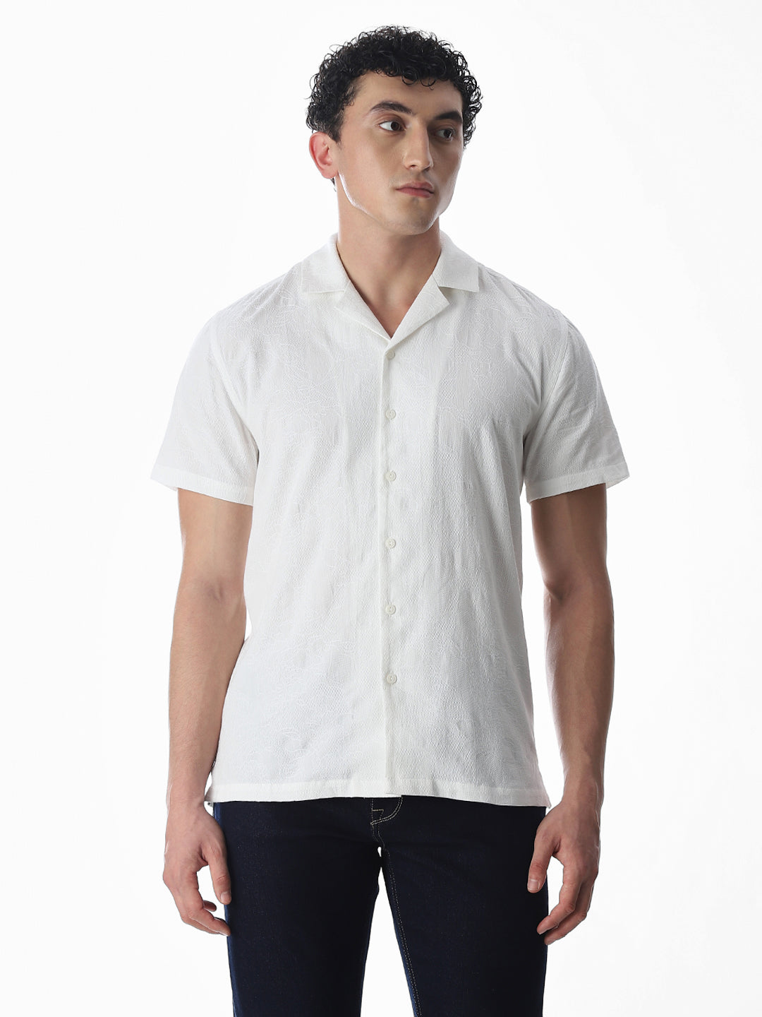 Jacquard Short Sleeves Shirt