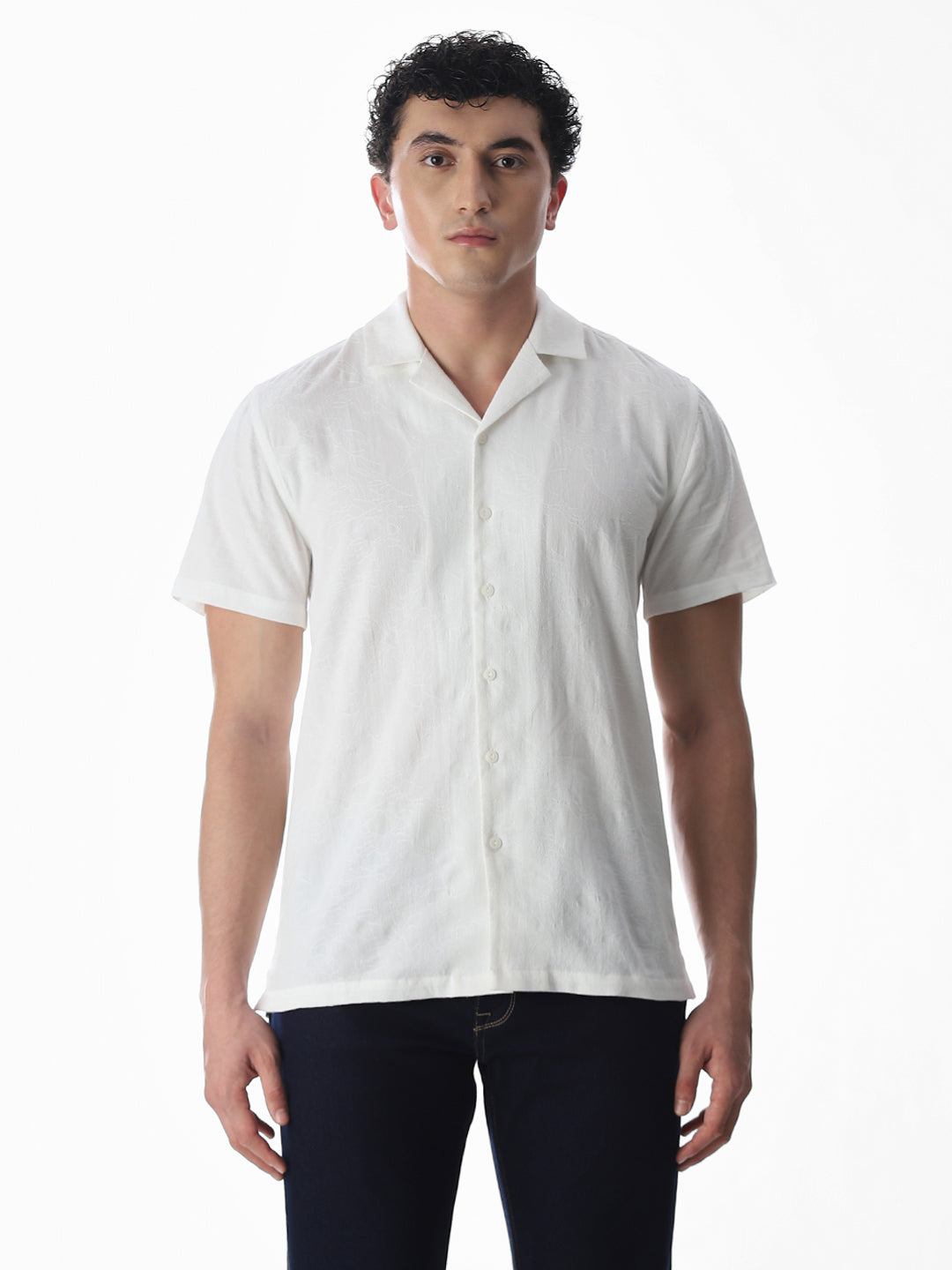 Jacquard Short Sleeves Shirt