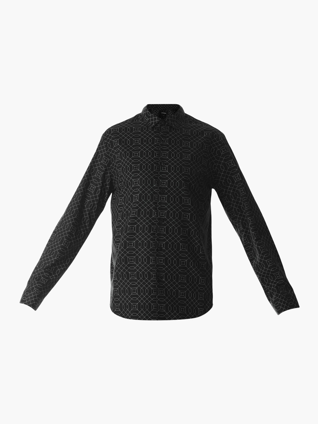 Black Printed Cotton Shirt
