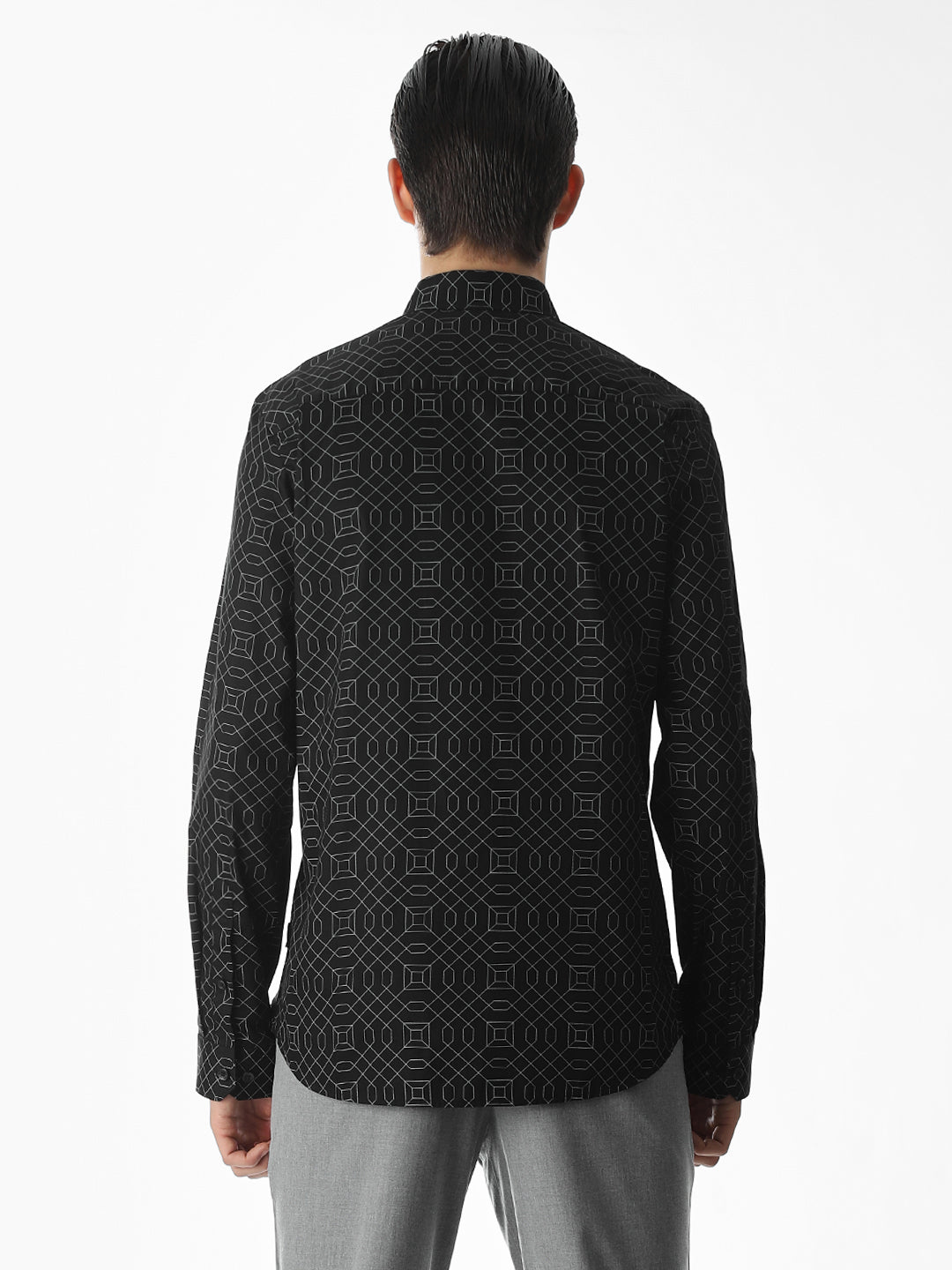 Black Printed Cotton Shirt