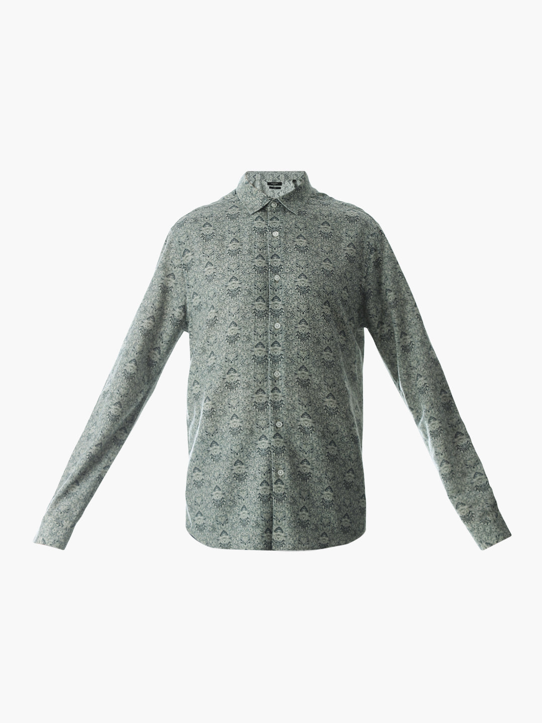 Green Printed Viscose Blend Shirt