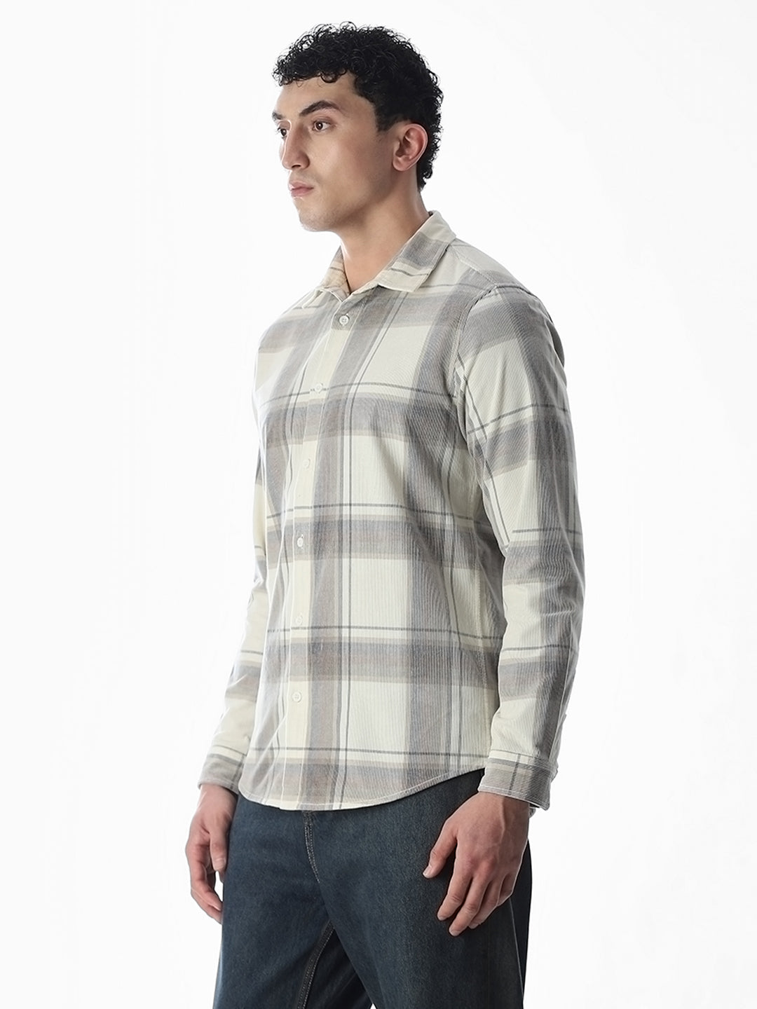 Check Print Cotton Shirt