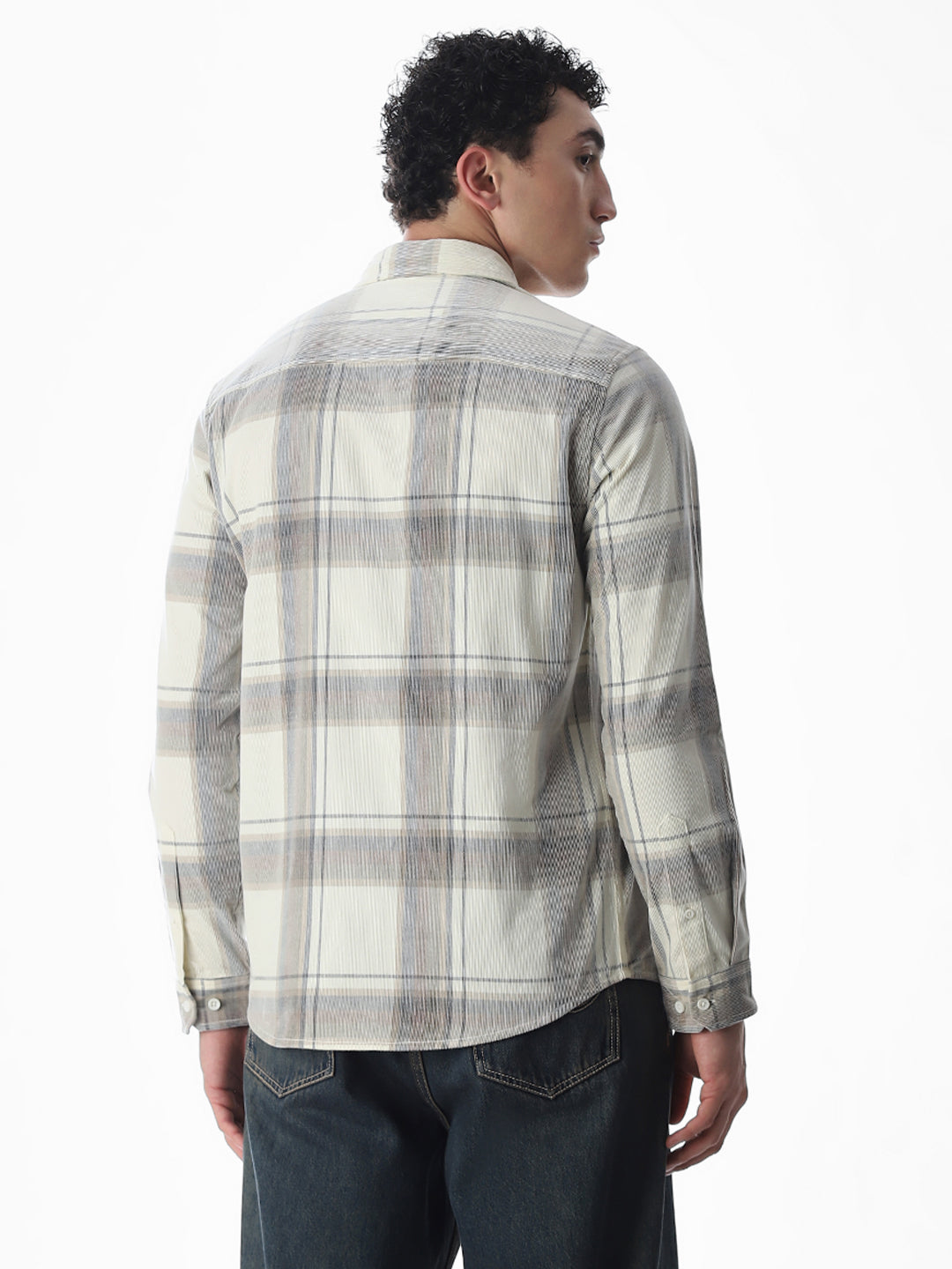 Check Print Cotton Shirt