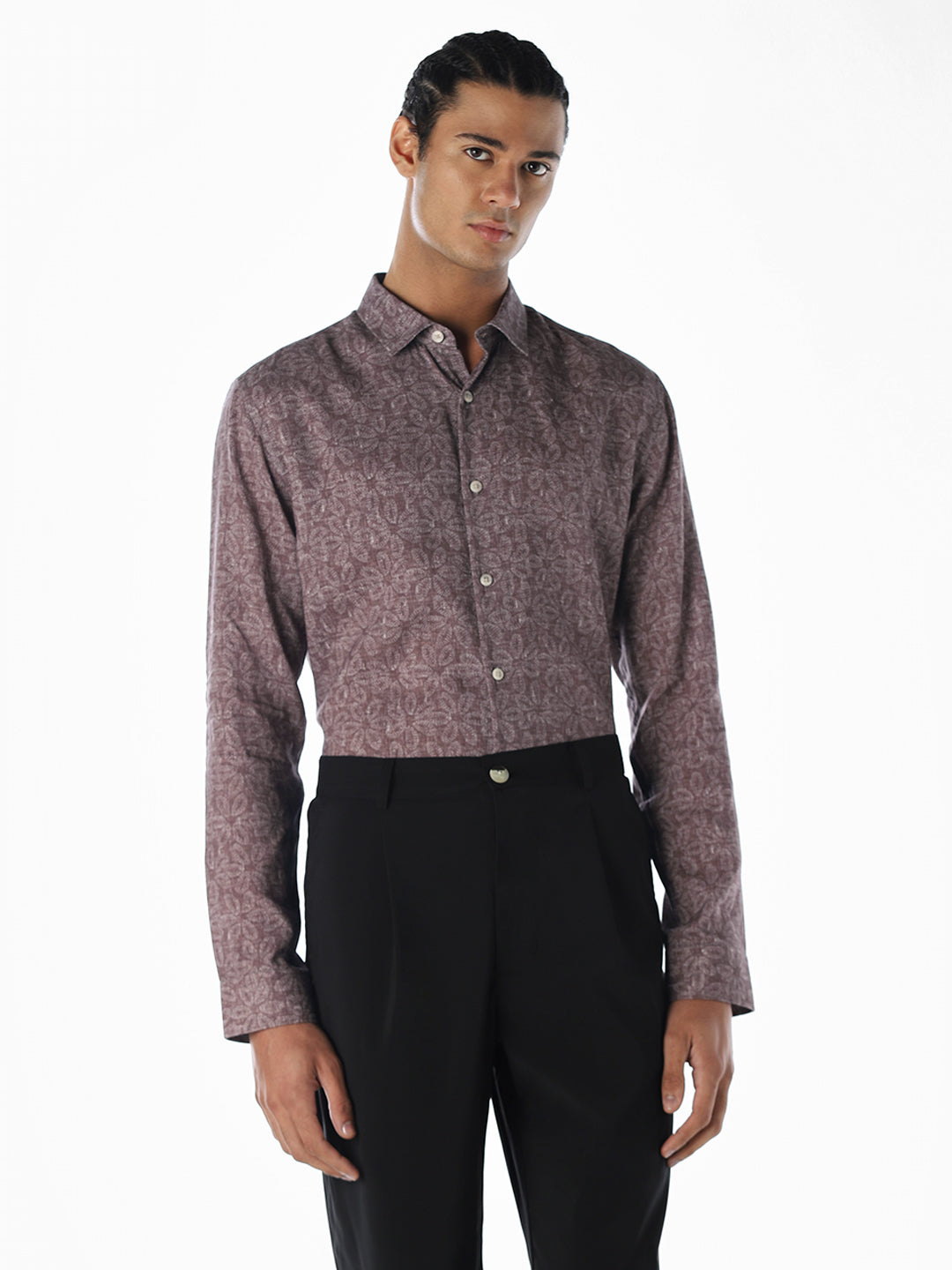 Floral Slim Fit Cotton Shirt