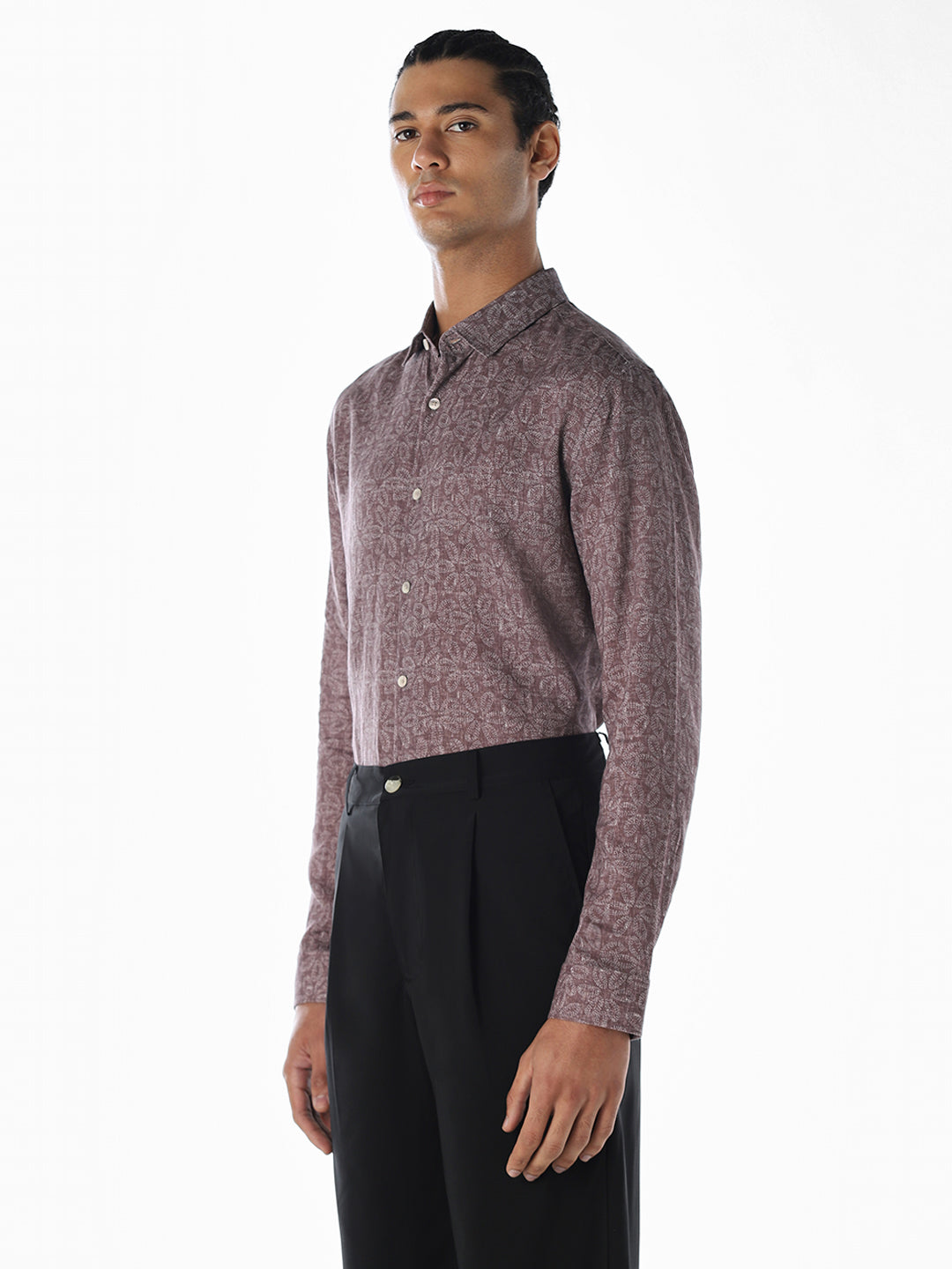 Floral Slim Fit Cotton Shirt