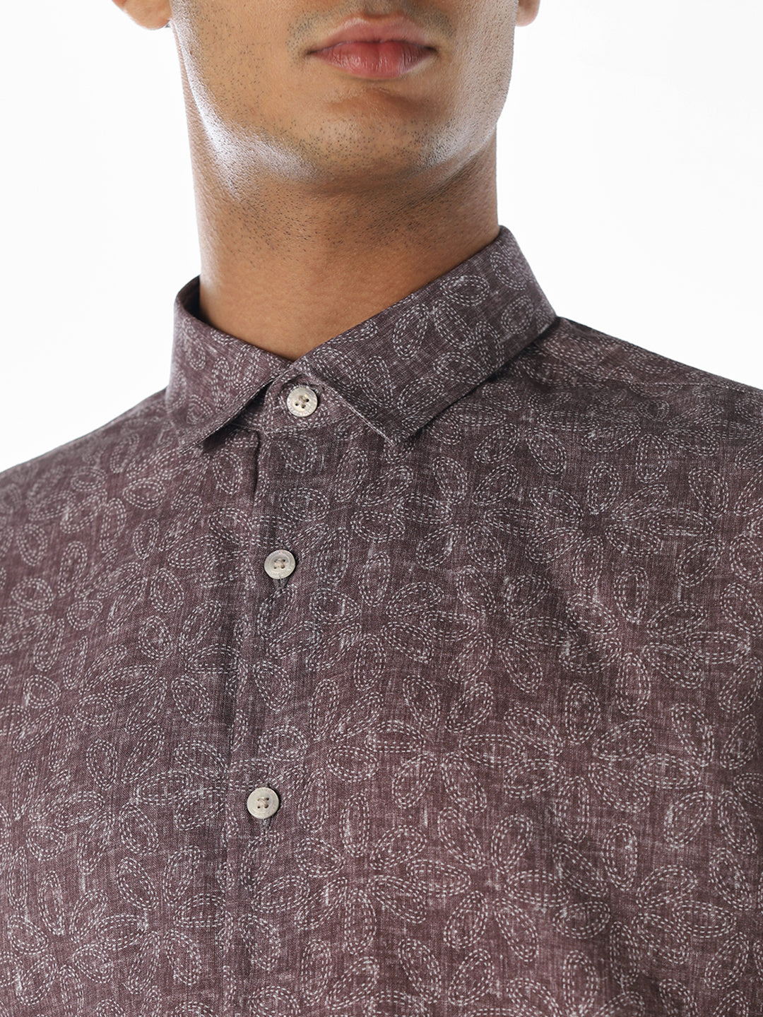 Floral Slim Fit Cotton Shirt