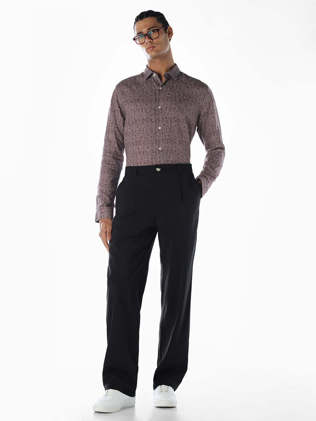 Floral Slim Fit Cotton Shirt