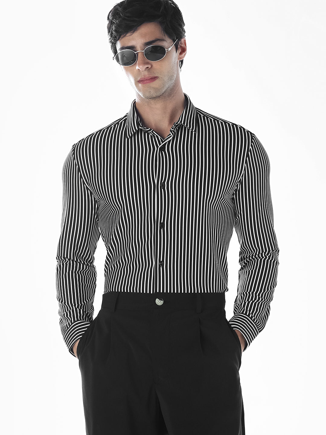 Striped Slim Fit Shirt - XL