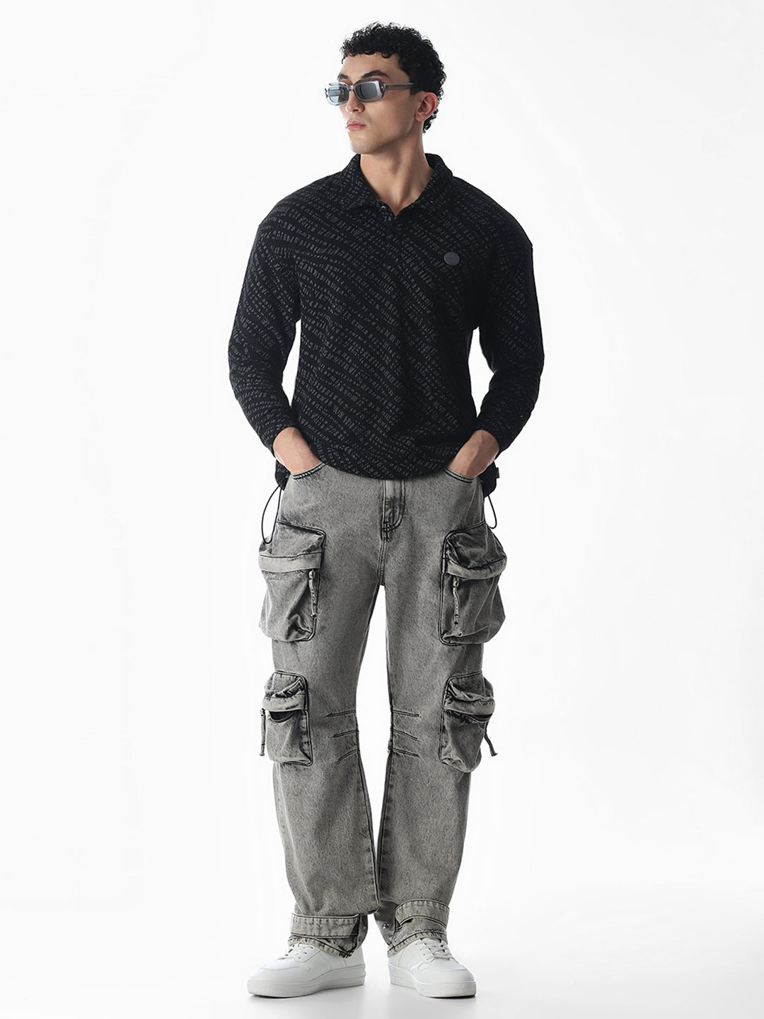 Printed Oversized Cotton Polo