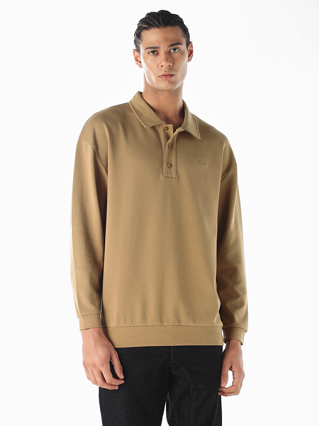Cotton Oversized Sweat-Polo