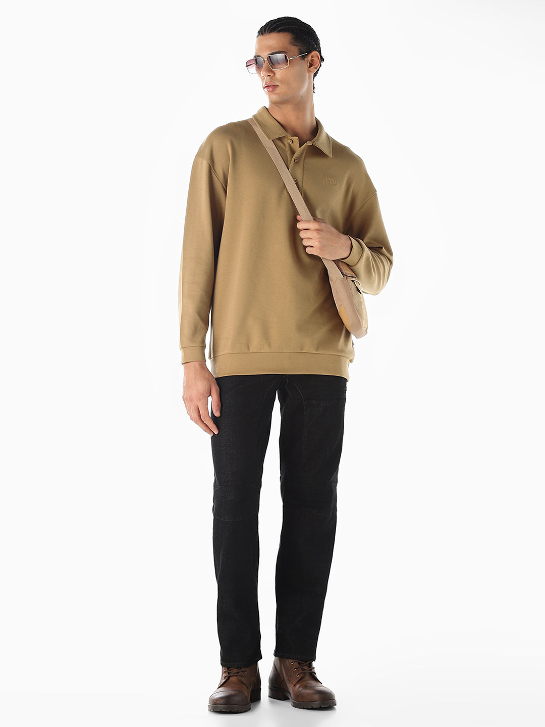 Cotton Oversized Sweat-Polo