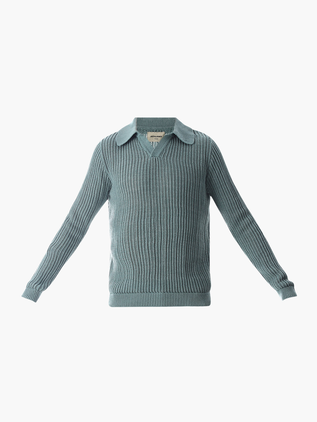 Green Knitted Boxy Fit Polo